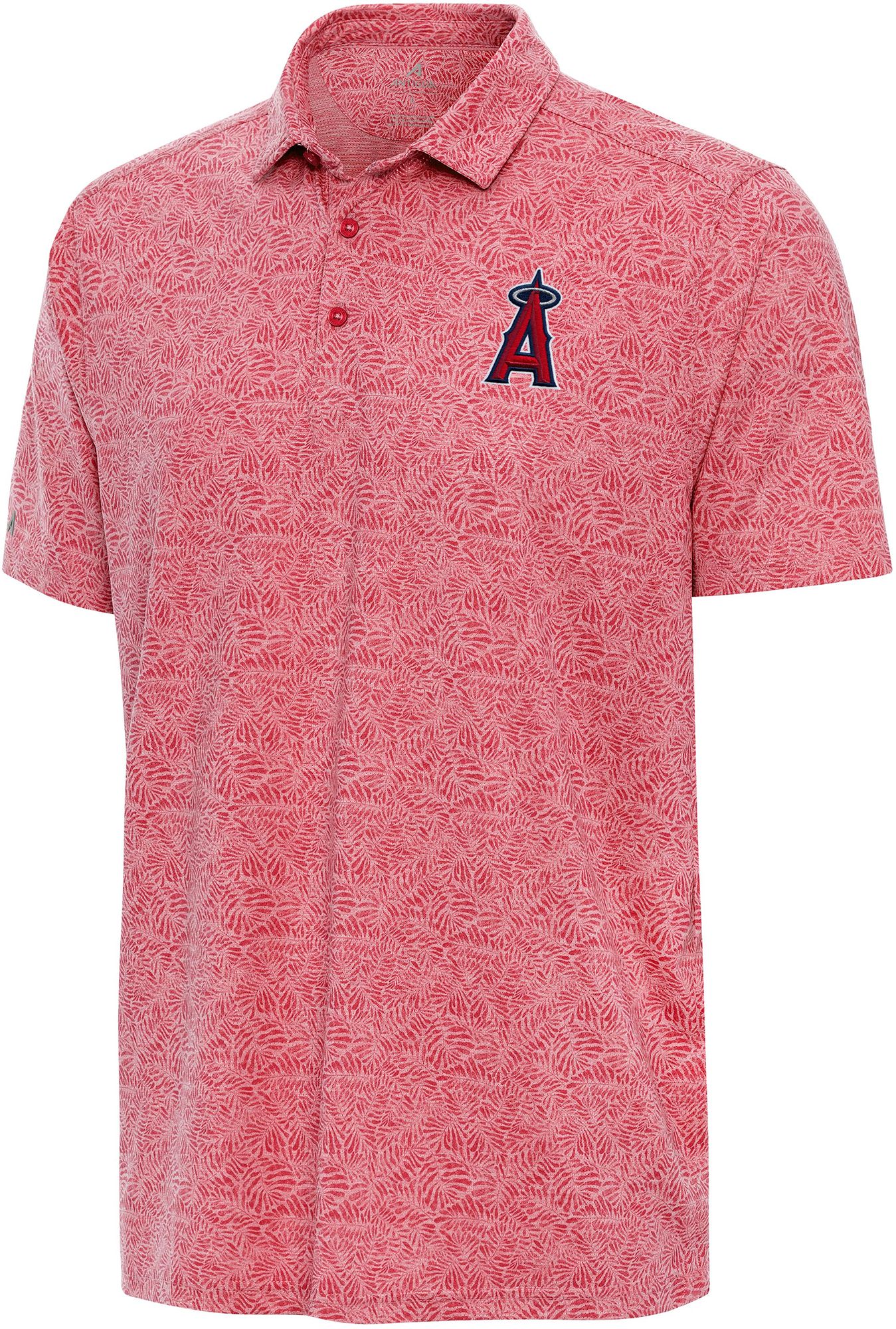 Antigua Men's Los Angeles Angels Red Tentril Polo