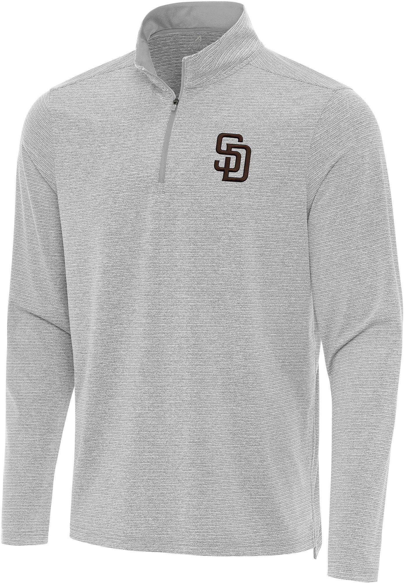 Antigua Men's San Diego Padres Changeover 1/4 Zip Sweater
