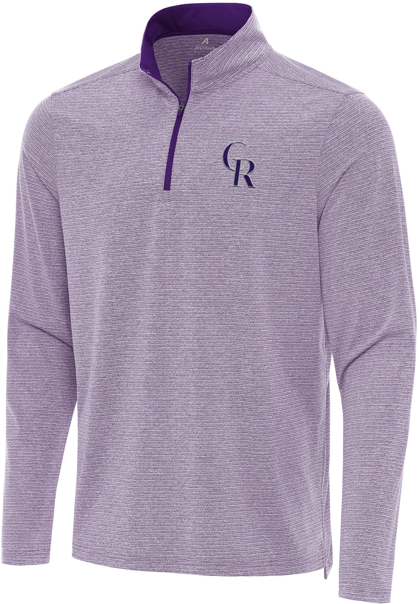Antigua Men's Colorado Rockies Changeover Purple Quarter-Zip