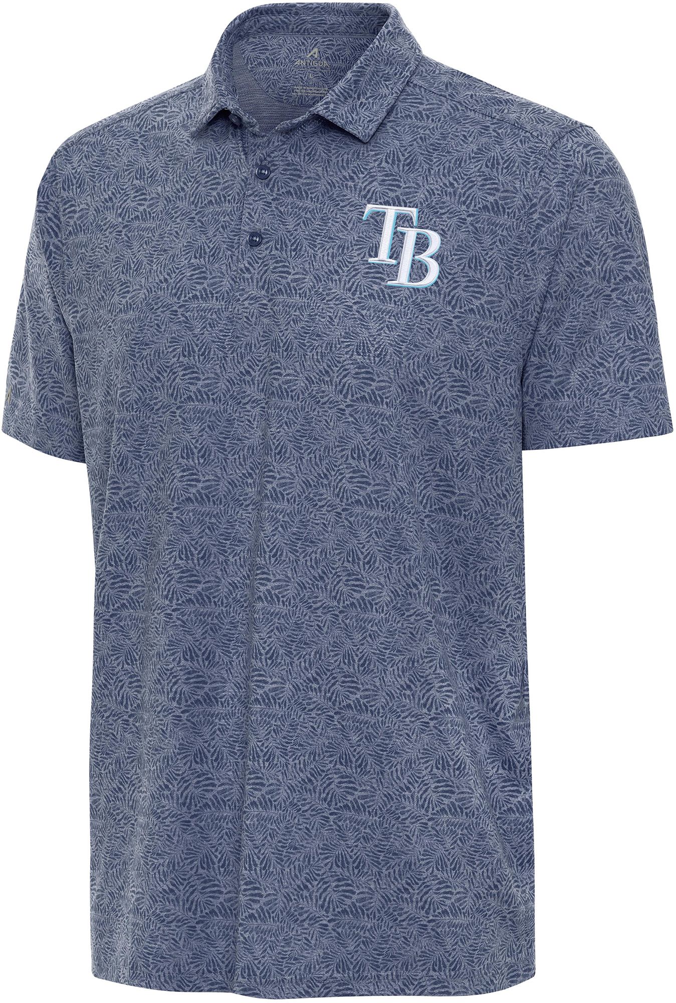 Antigua Men's Tampa Bay Rays Navy Tentril Polo