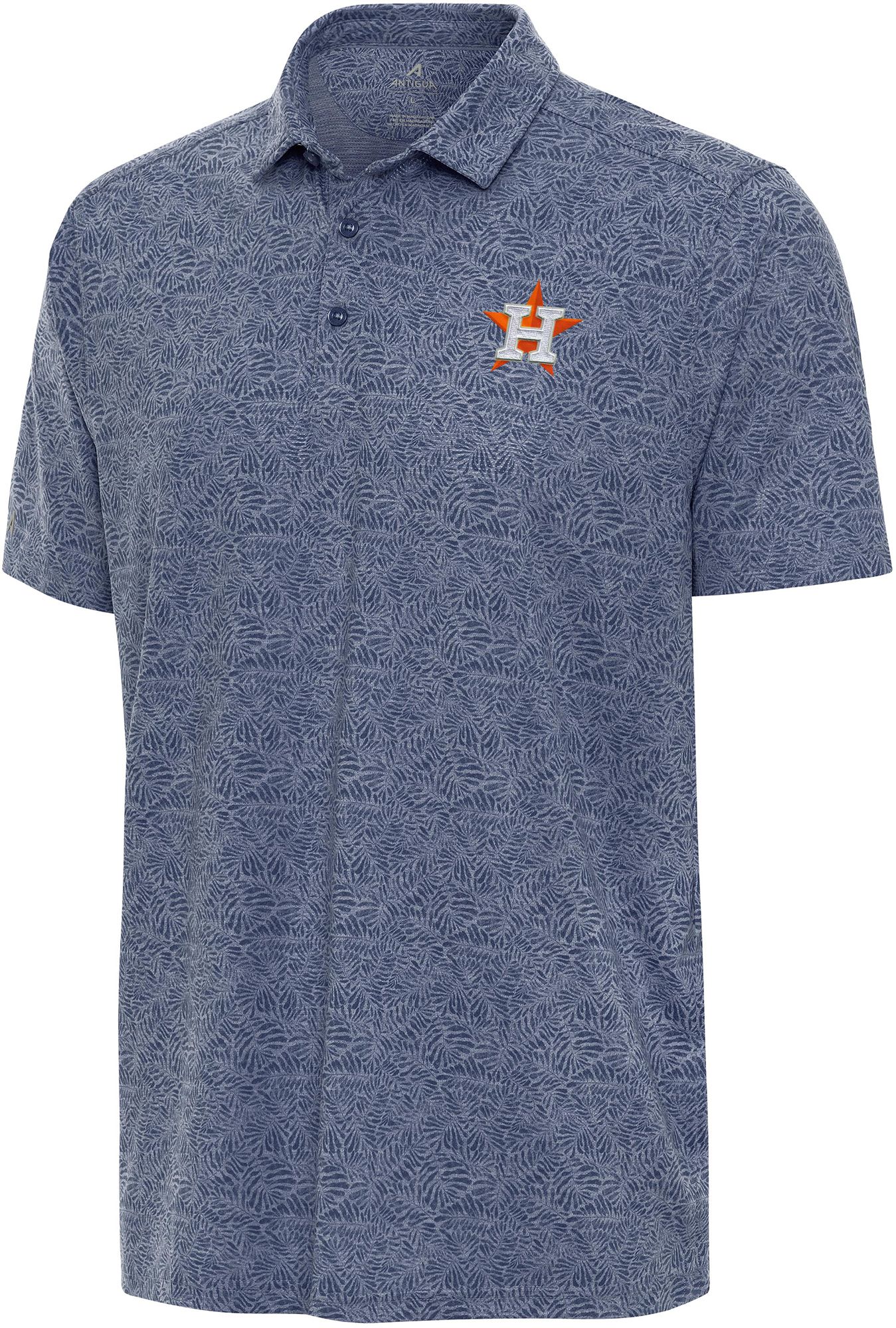 Antigua Men's Houston Astros Navy Tentril Polo