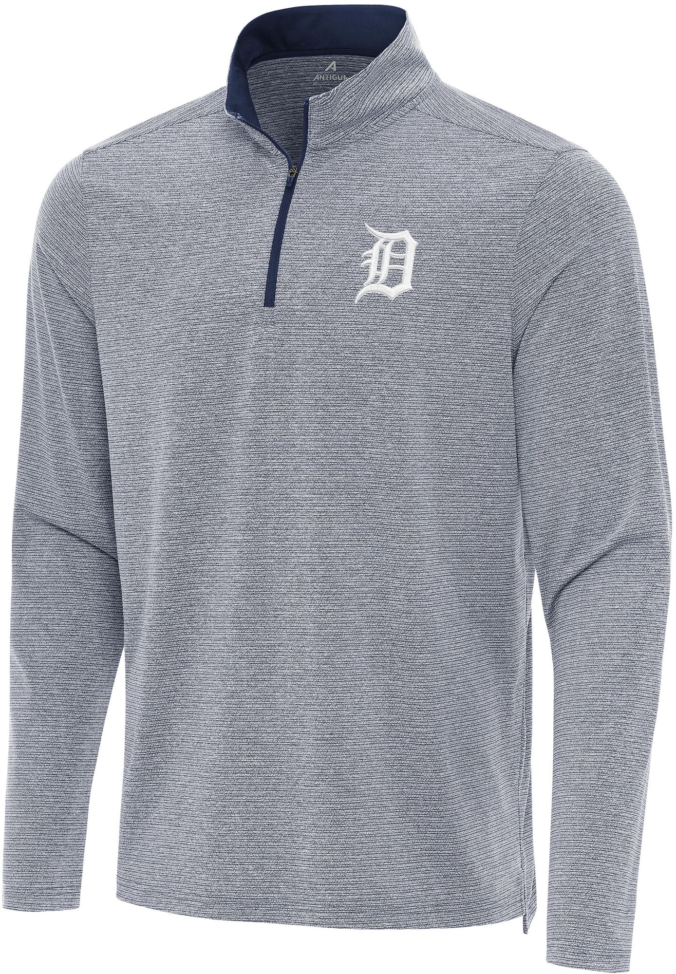Antigua Men's Detroit Tigers Changeover Navy Quarter-Zip