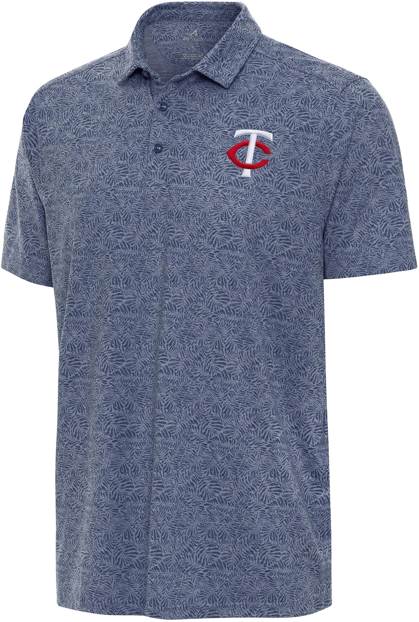 Antigua Men's Minnesota Twins Navy Tentril Polo