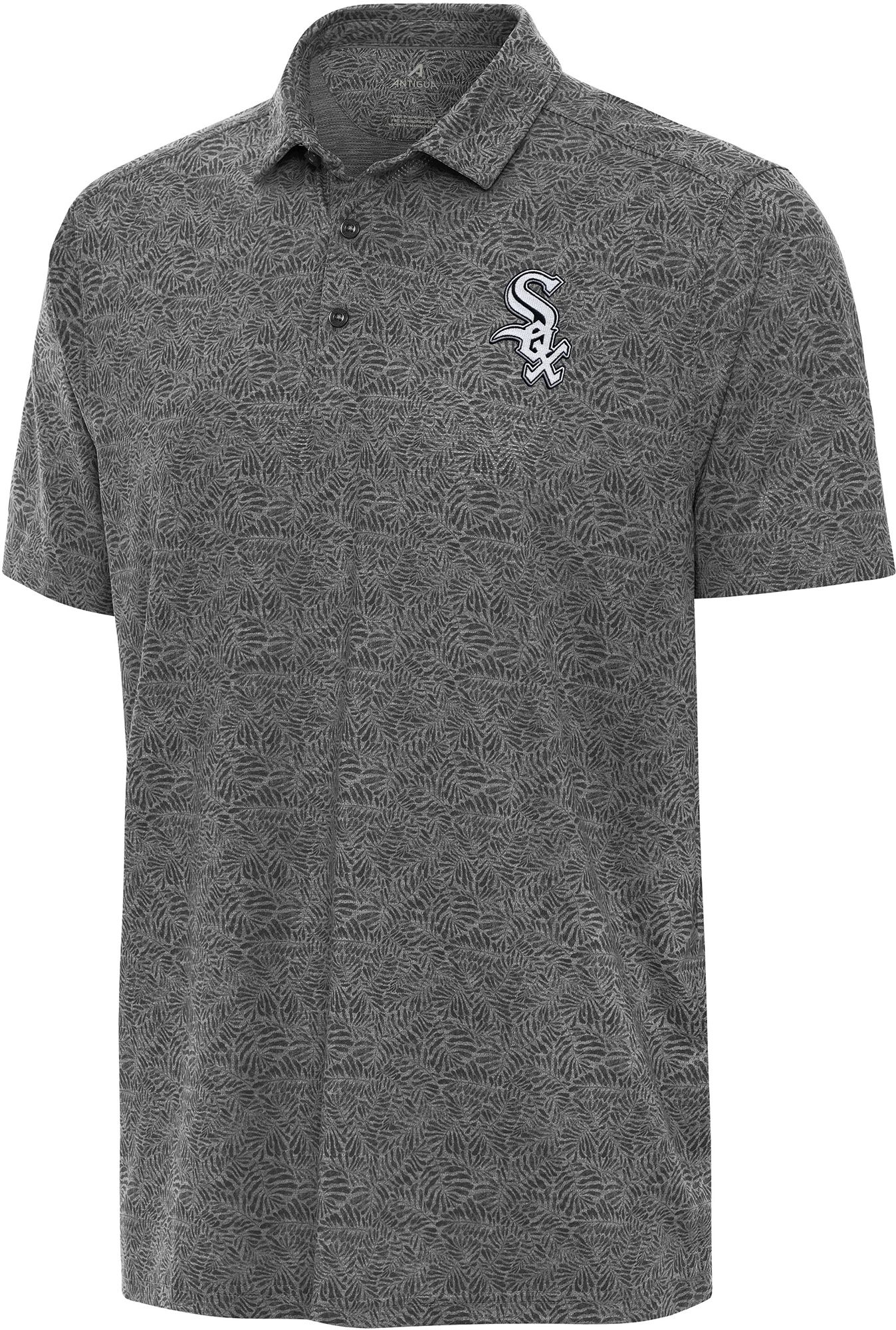 Antigua Men's Chicago White Sox Black Tentril Polo