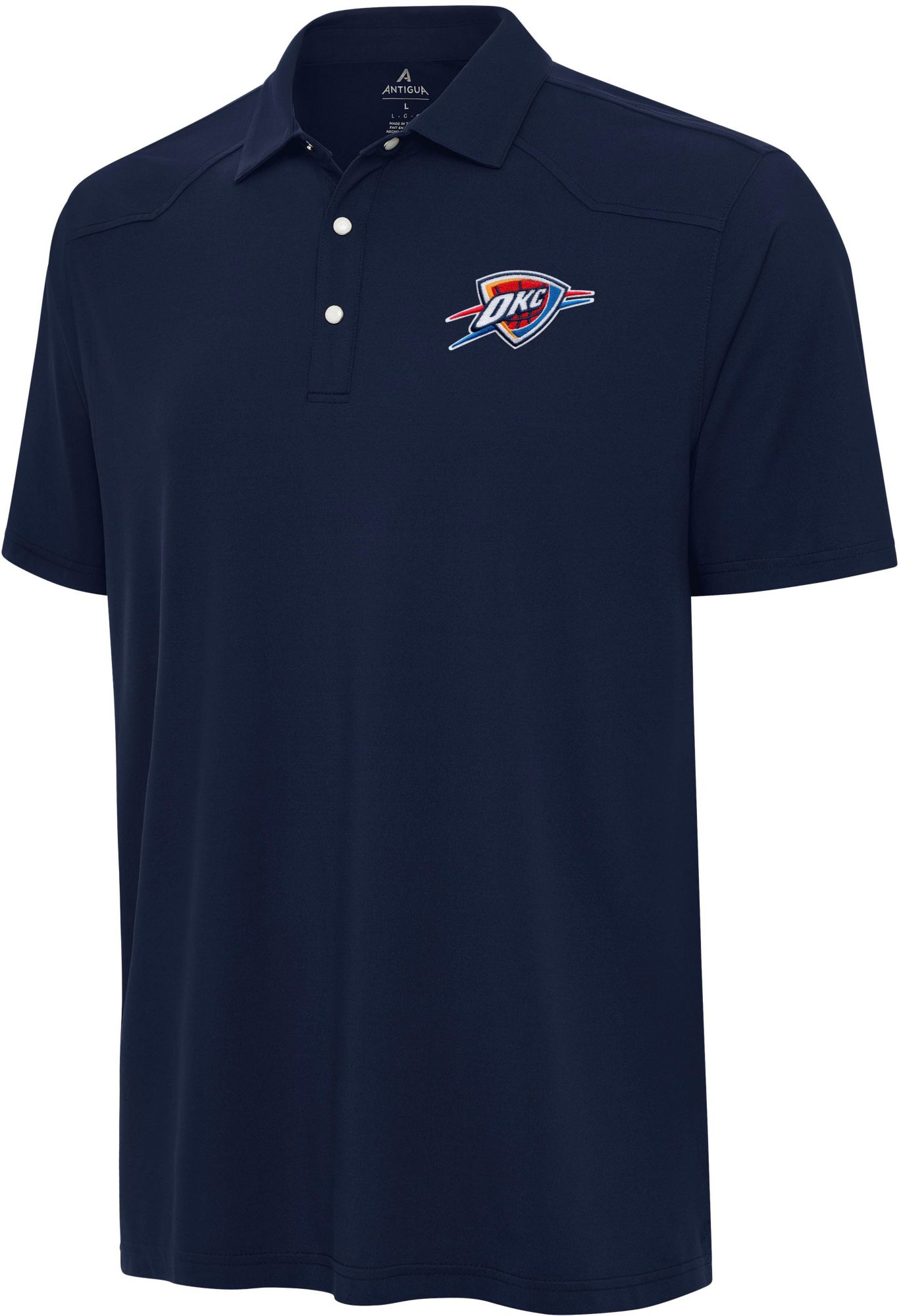 Antigua Men's Oklahoma City Thunder Navy Western Polo