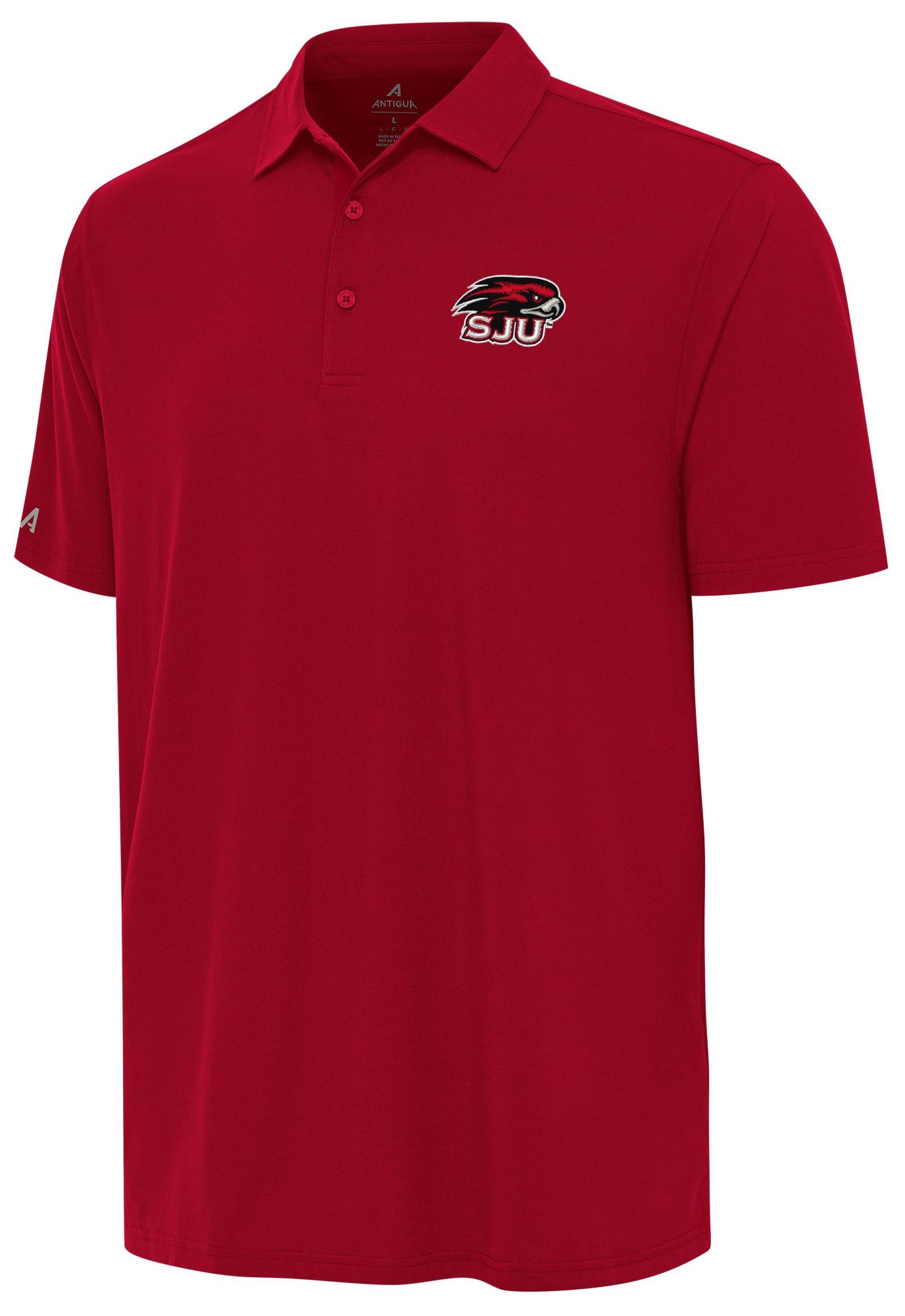 Antigua Men's Saint Joseph's Hawks Dark Red Era Polo