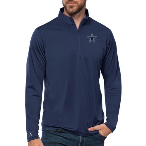 Antigua Men's Dallas Cowboys Subtle Navy Quarter-Zip Pullover