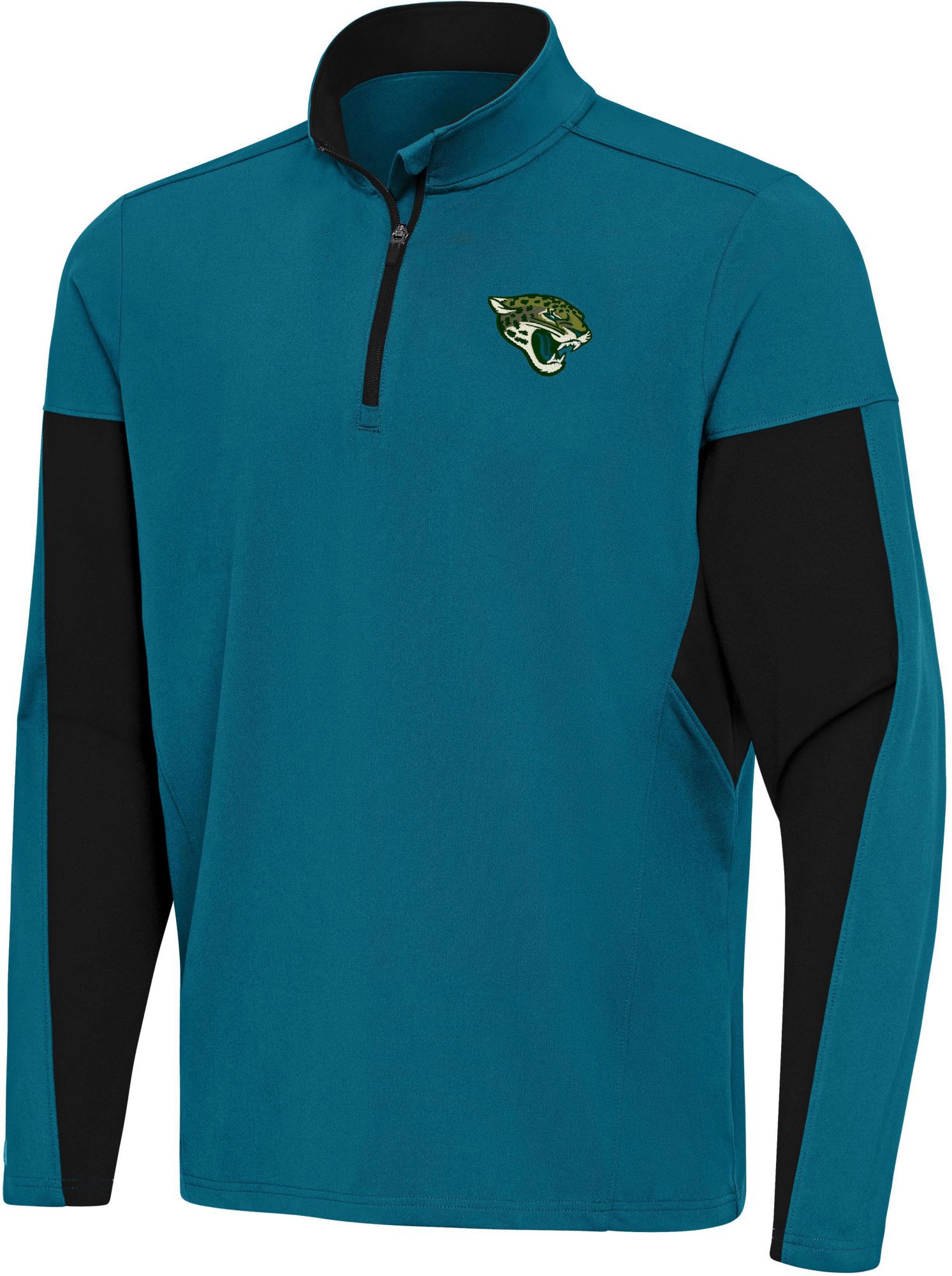 Antigua Men's Jacksonville Jaguars Teal Aspect 1/4 Zip Shirt