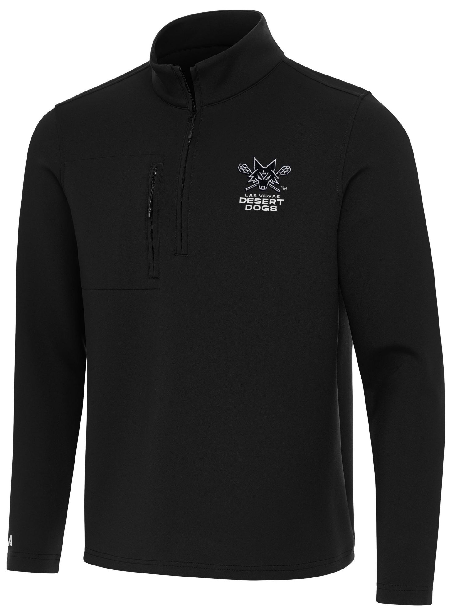 Antigua Men's Las Vegas Desert Dogs Black Insider Quarter-Zip Pullover