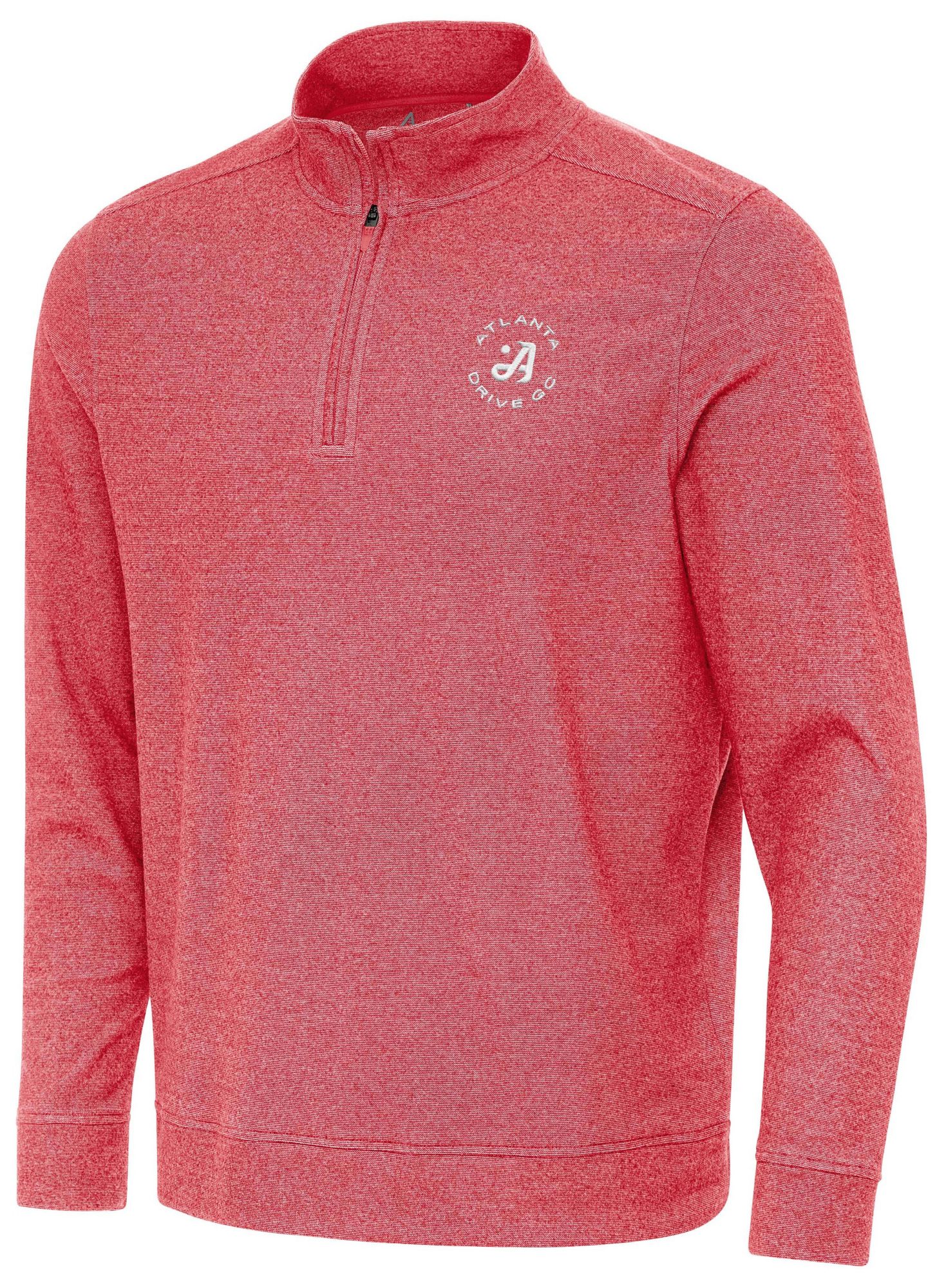 Antigua Men's TGL Atlanta Drive GC Red Subtle Quarter-Zip Pullover