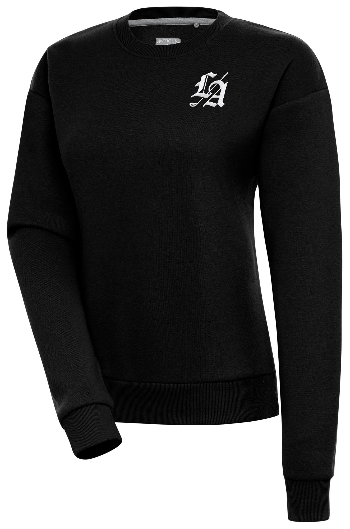 Antigua Women's TGL Los Angeles Golf Club Black Victory Crew Neck Sweatshirt