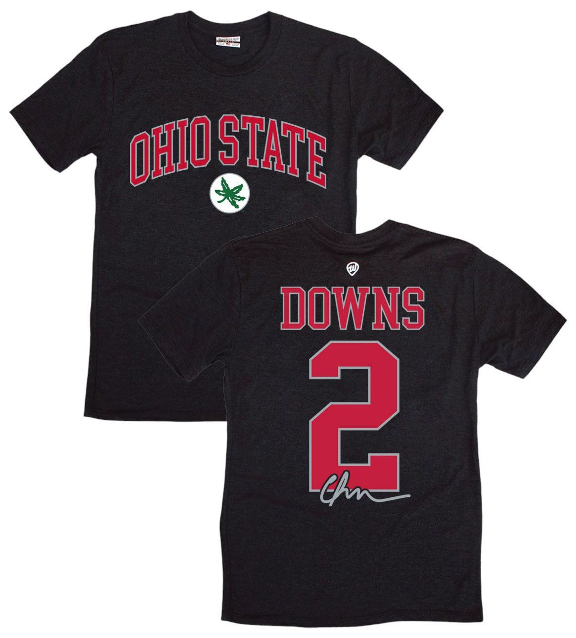 Where I'm From Men's Caleb Downs #2 Ohio State Buckeyes Black T-Shirt