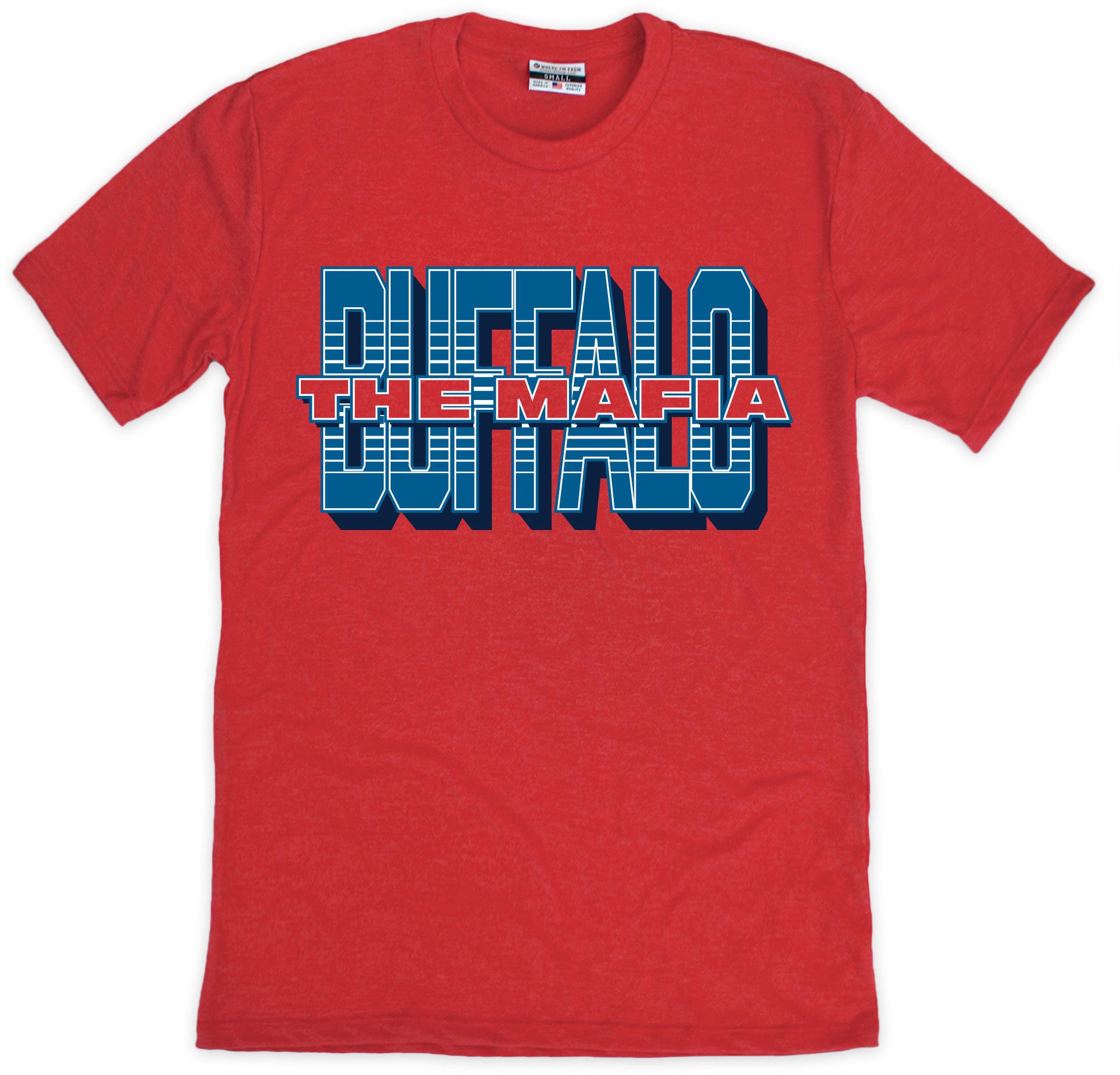 Where I'm From Men's Buffalo Red 'The Mafia' Sleeve T-Shirt