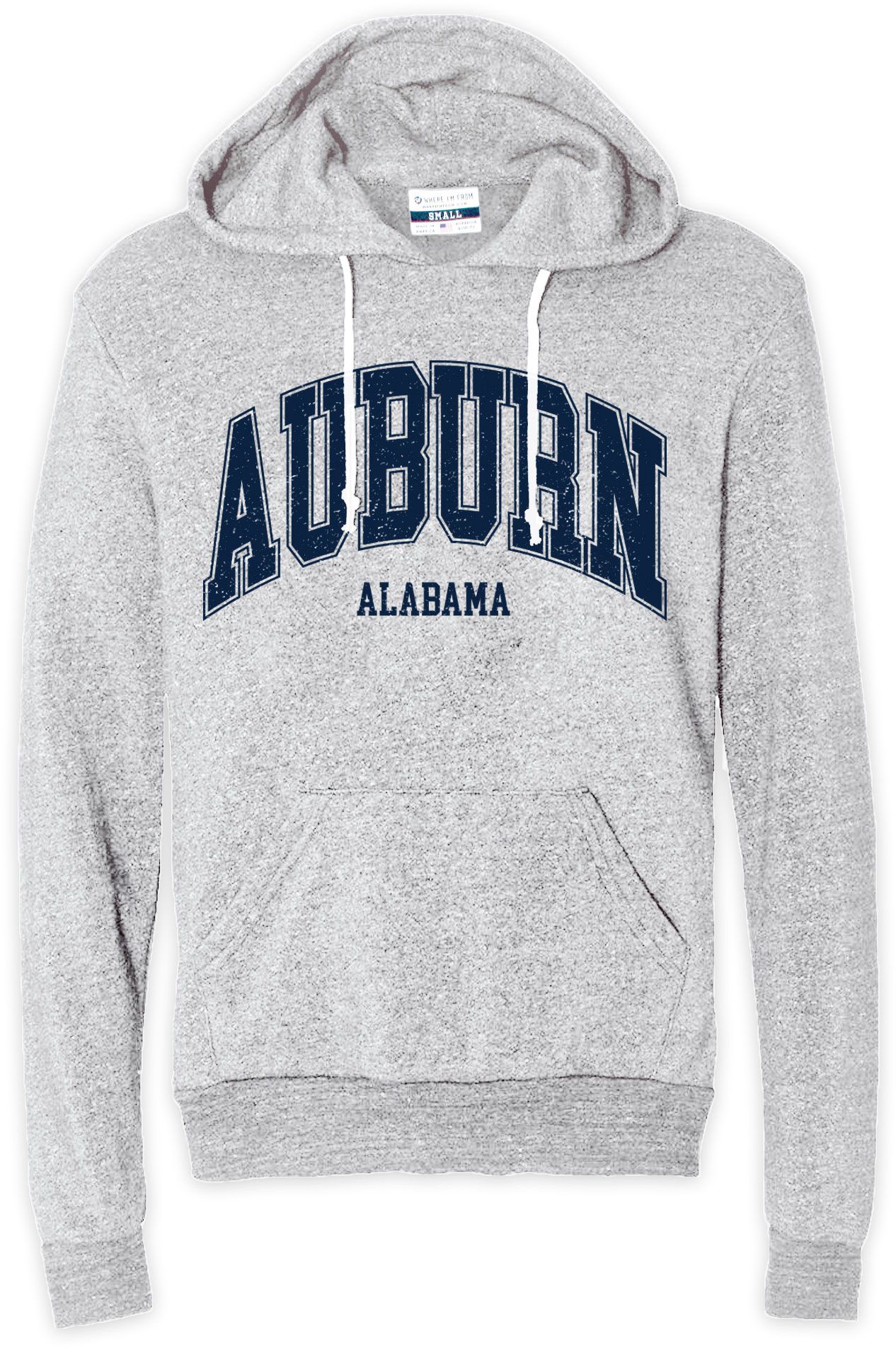 Where I'm From Men's Auburn White Arch Pullover Hoodie