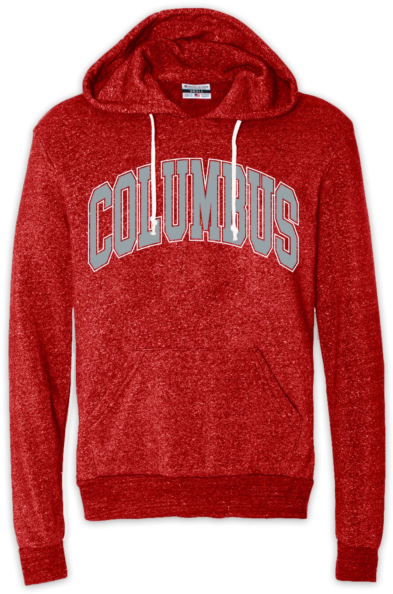 Where I'm From Men's Columbus Red Arch Pullover Hoodie