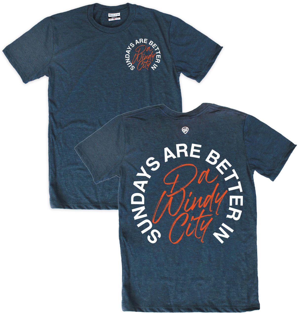 Where I'm From Men's Chicago Navy 2-Hit 'Better In' Short Sleeve T-Shirt
