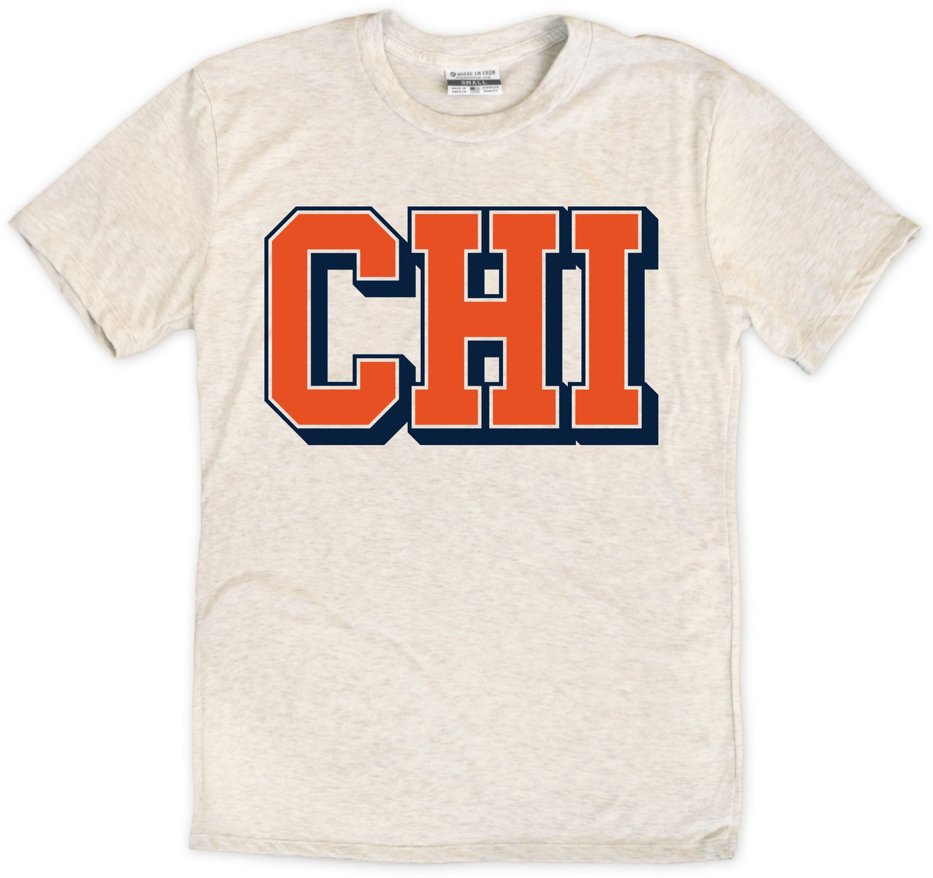 Where I'm From Men's Chicago Cream City Code Short Sleeve T-Shirt