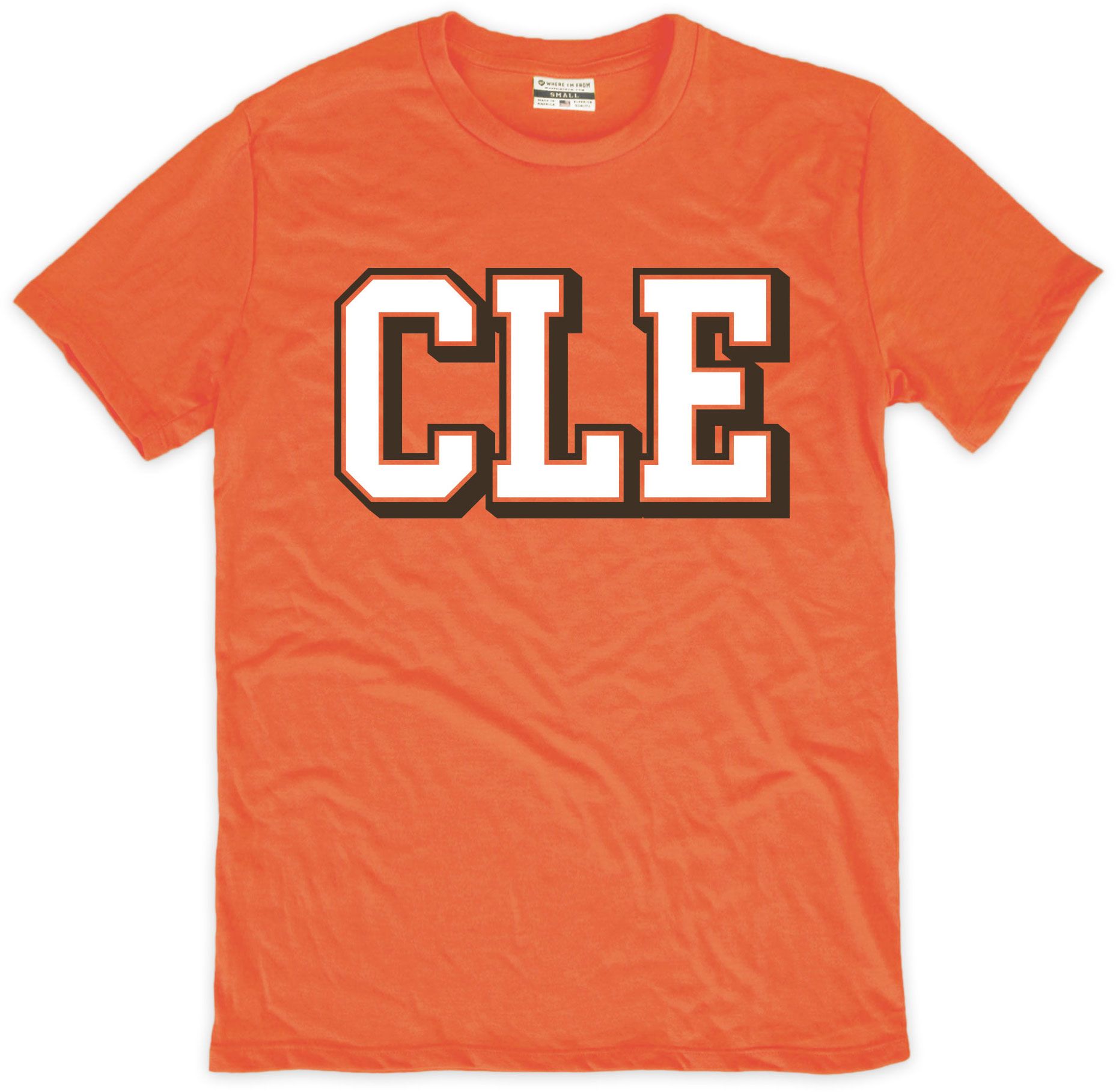 Where I'm From Men's Cleveland Orange City Code Short Sleeve T-Shirt