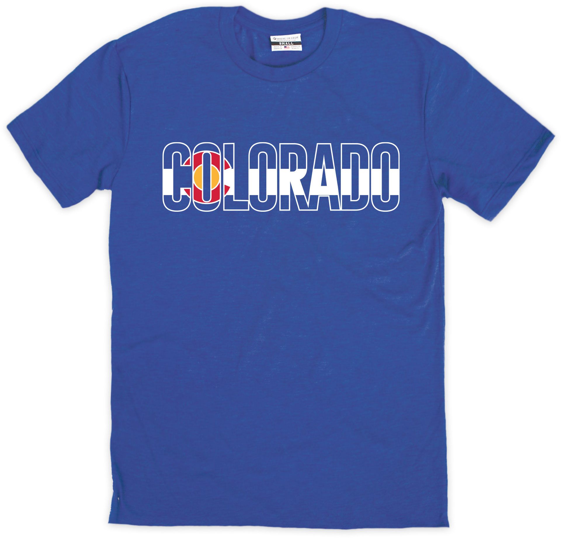 Where I'm From Men's Colorado Blue Flag T-Shirt