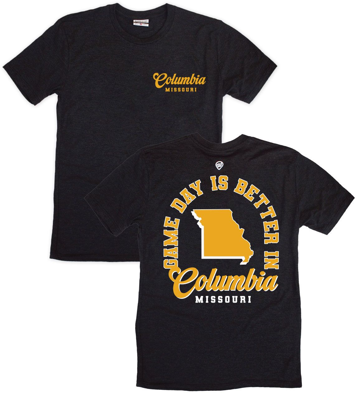 Where I'm From Men's Columbia Black Game Day 2Hit T-Shirt