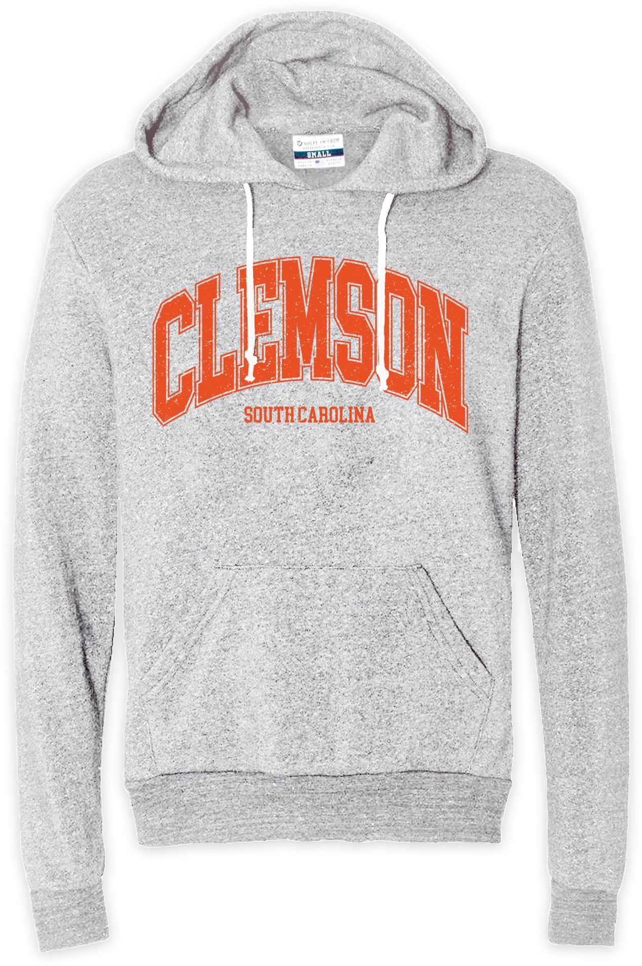 Where I'm From Men's Clemson White Arch Pullover Hoodie