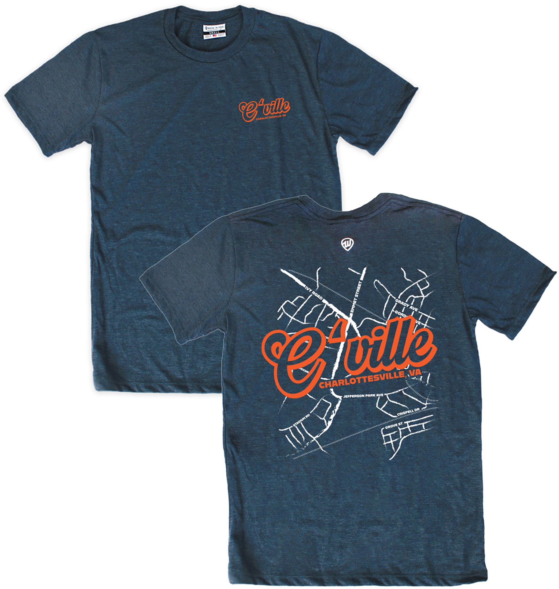 Where I'm From Men's Charlottesville Navy 2-Hit T-Shirt