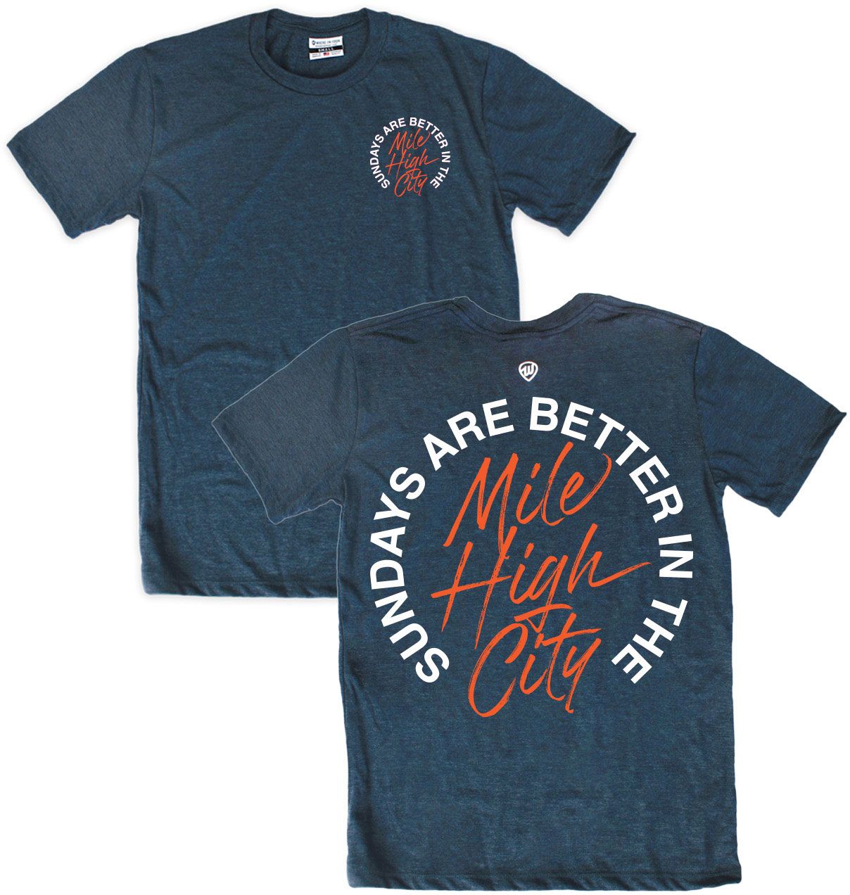Where I'm From Men's Denver Navy 2-Hit 'Better In' Short Sleeve T-Shirt