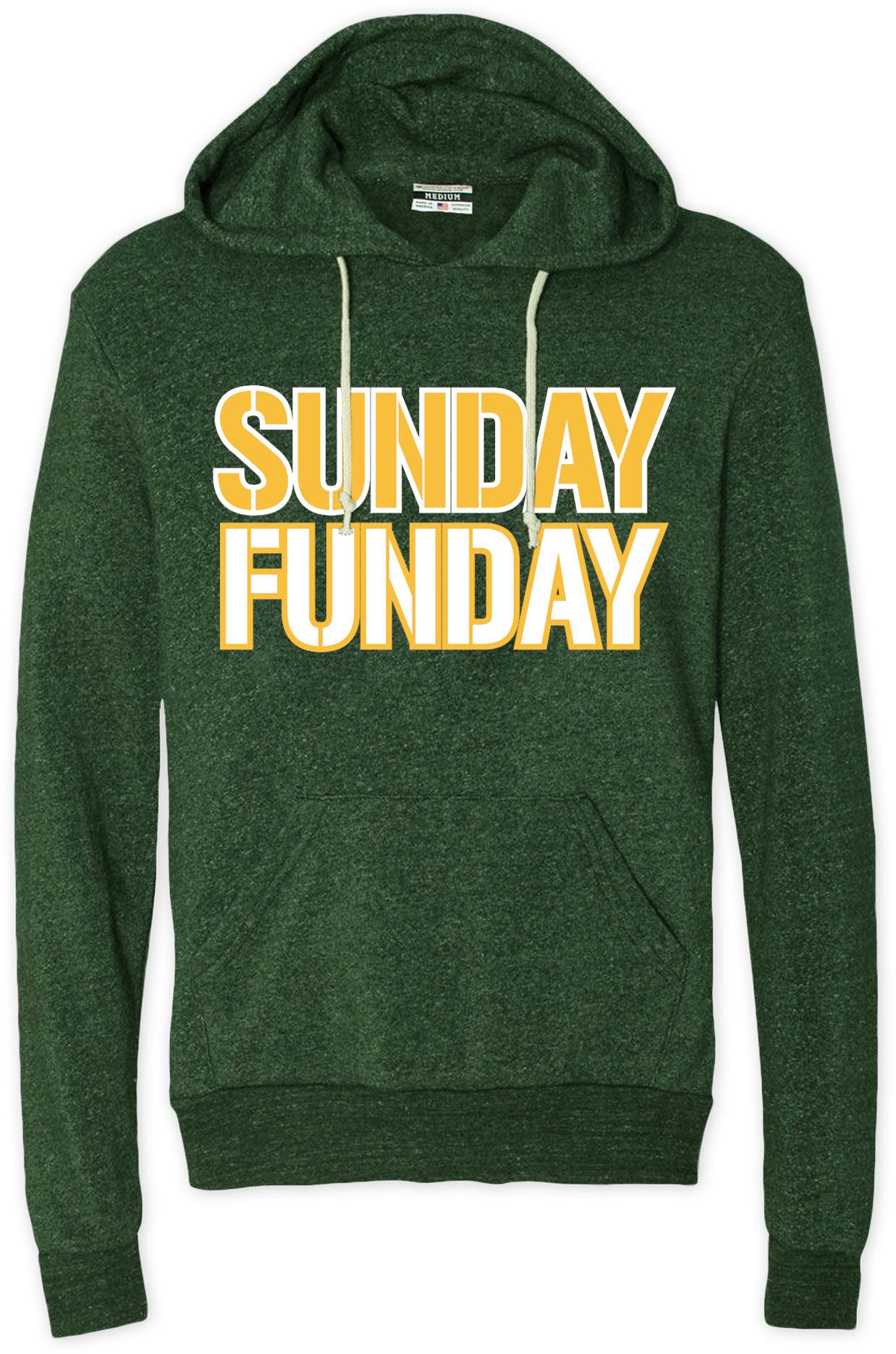 Where I'm From Men's Green Bay Green Sunday Funday Pullover Hoodie