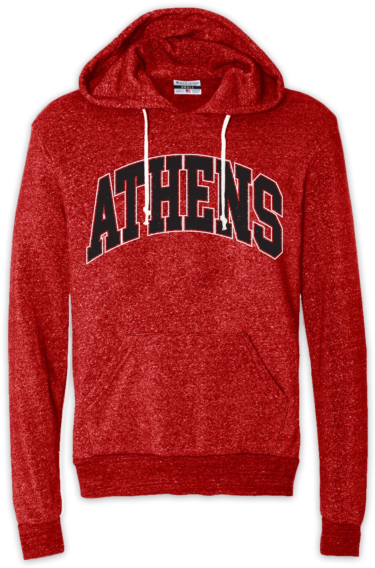Where I'm From Men's Athens Red Arch Pullover Hoodie, Small