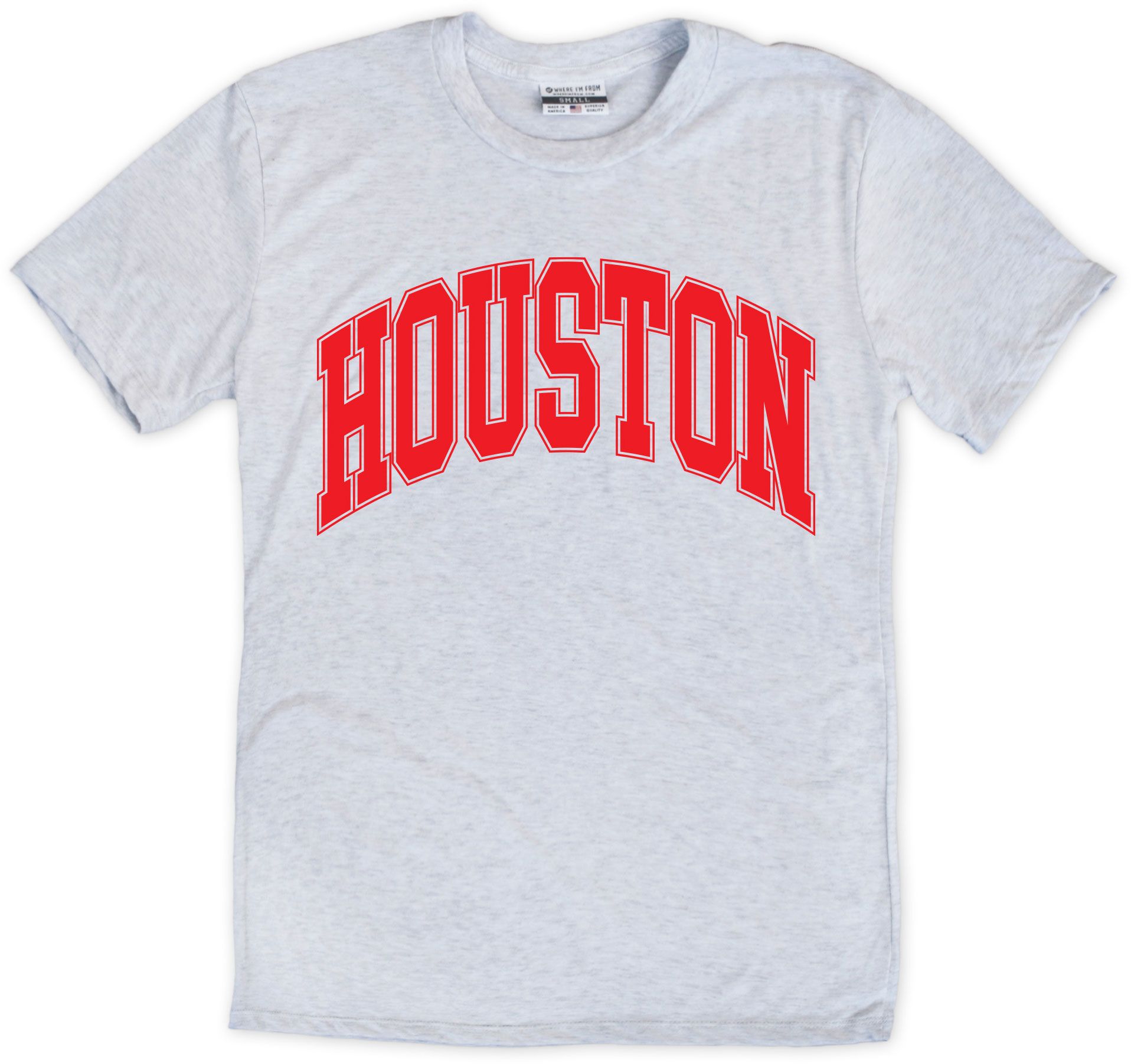 Where I'm From Men's Houston White Arch T-Shirt