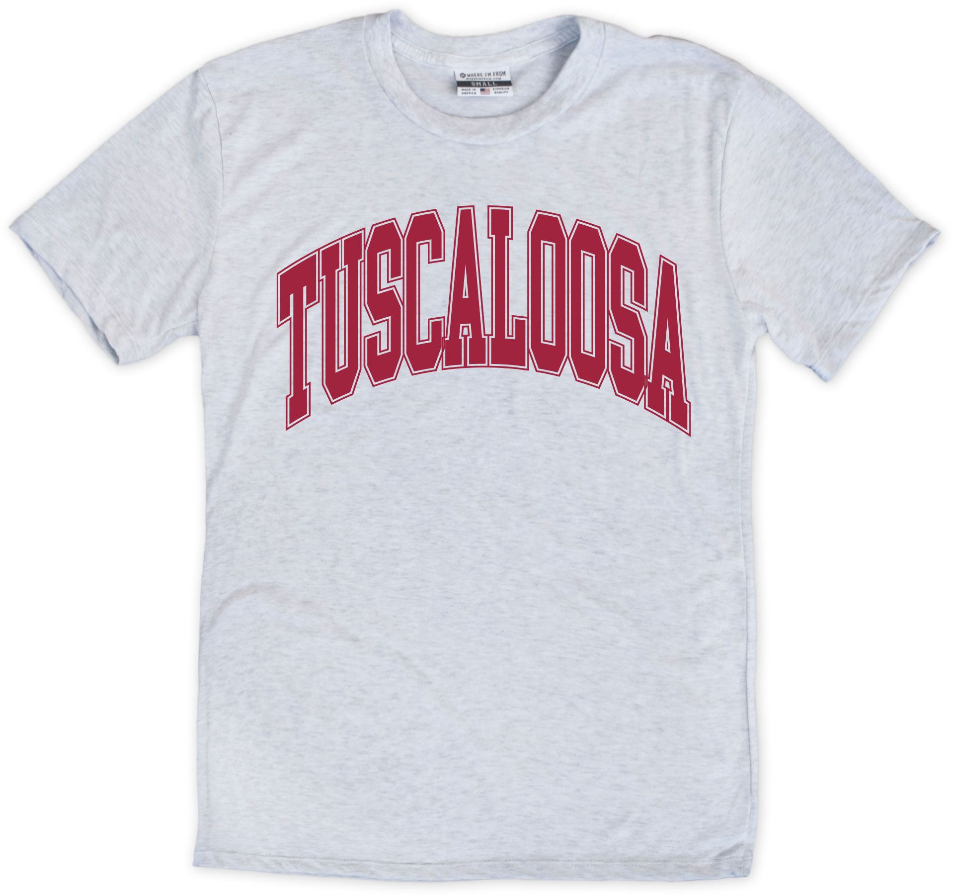 Where I'm From Men's Tuscaloosa White Arch T-Shirt