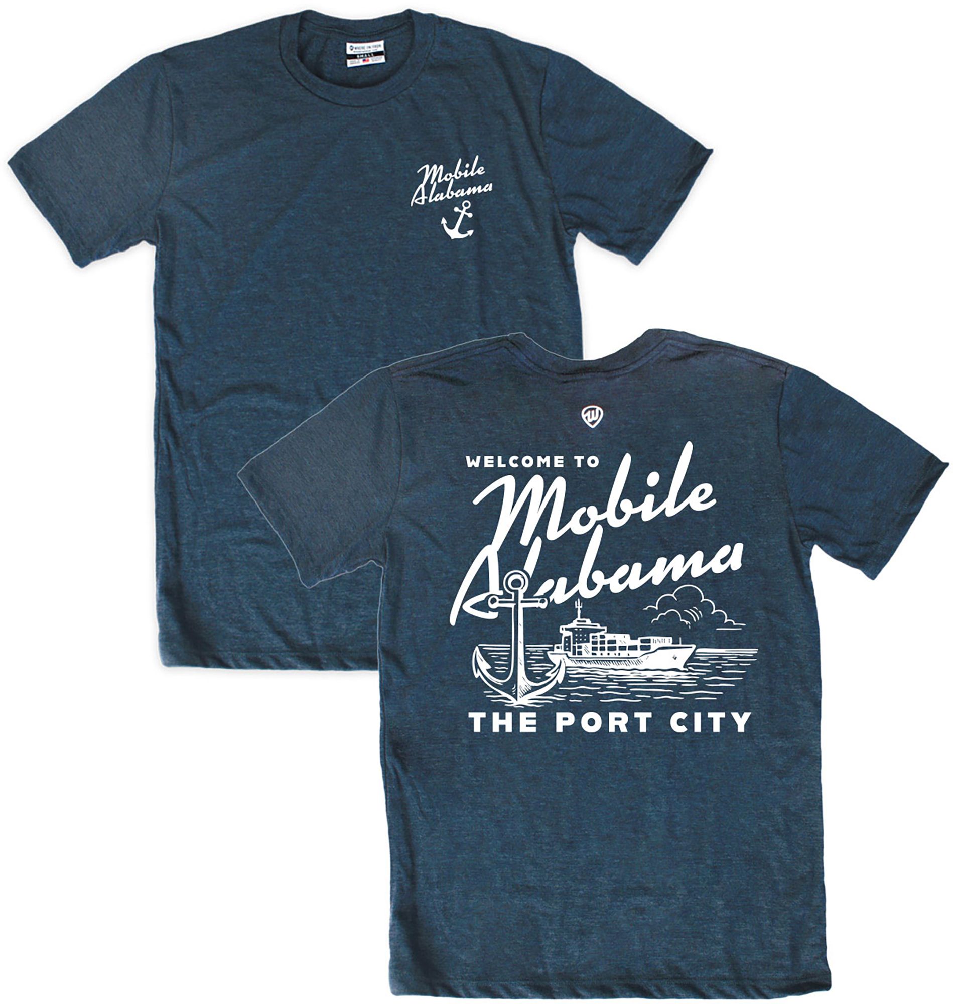 Where I'm From Men's Mobile Navy Port City 2Hit T-Shirt