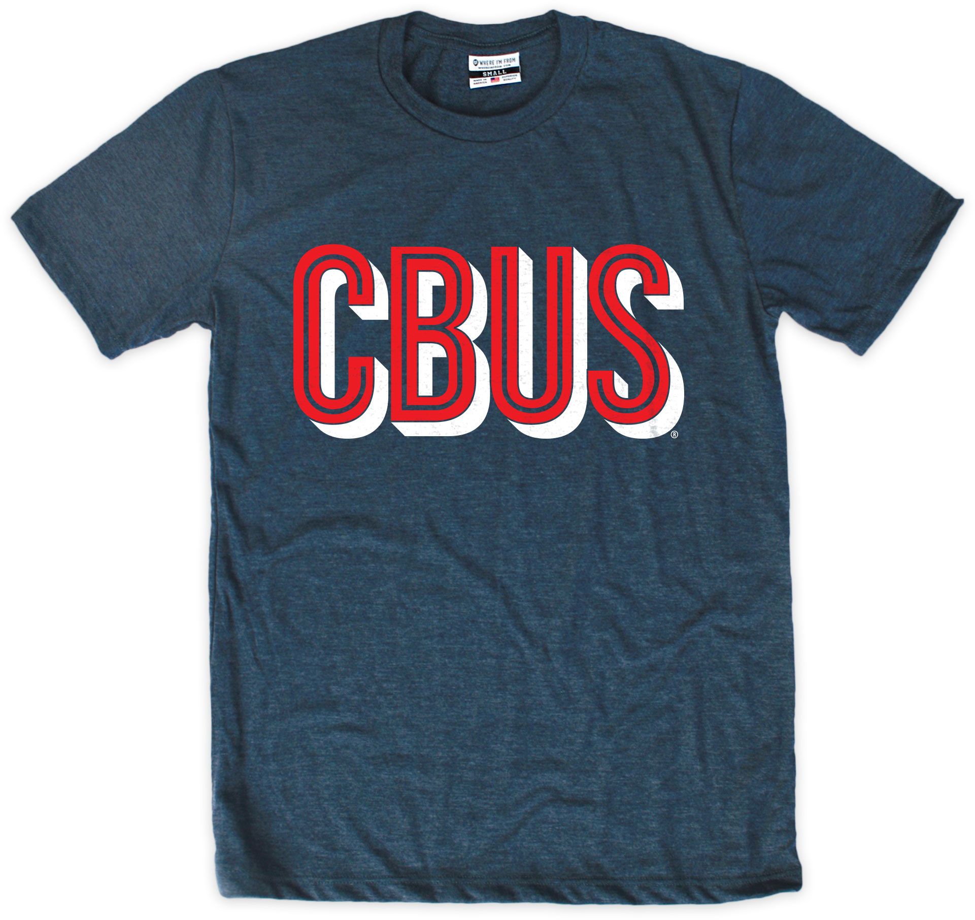 Where I'm From Men's Columbus Navy Area Code T-Shirt