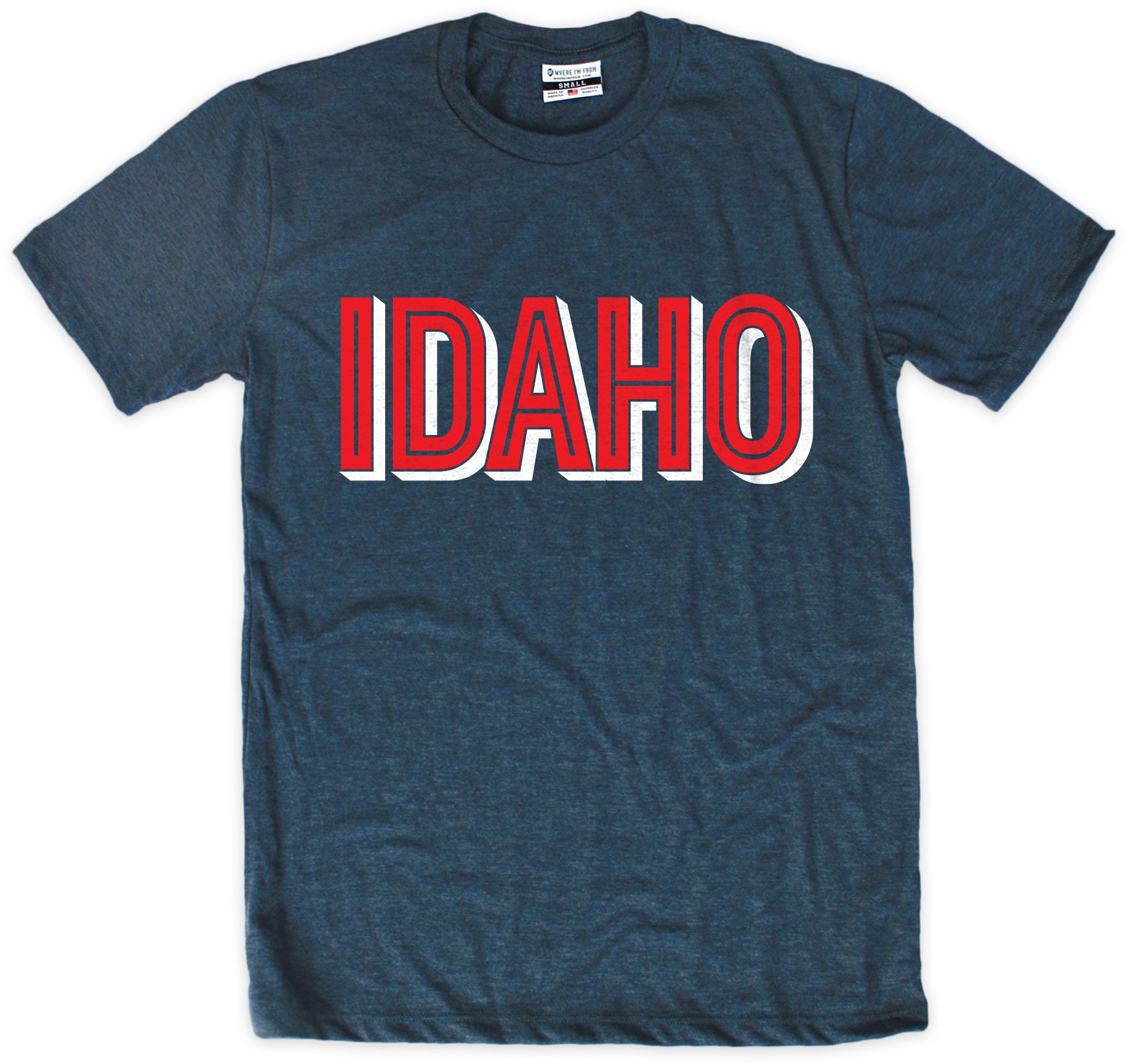 Where I'm From Men's Idaho Navy Area Code T-Shirt