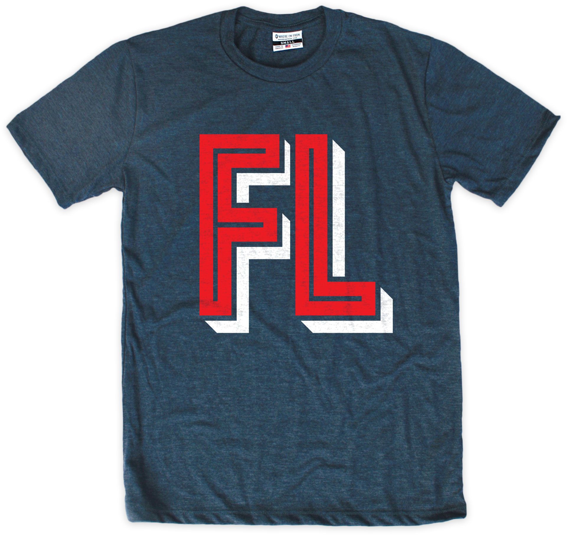 Where I'm From Men's Florida Navy Area Code T-Shirt