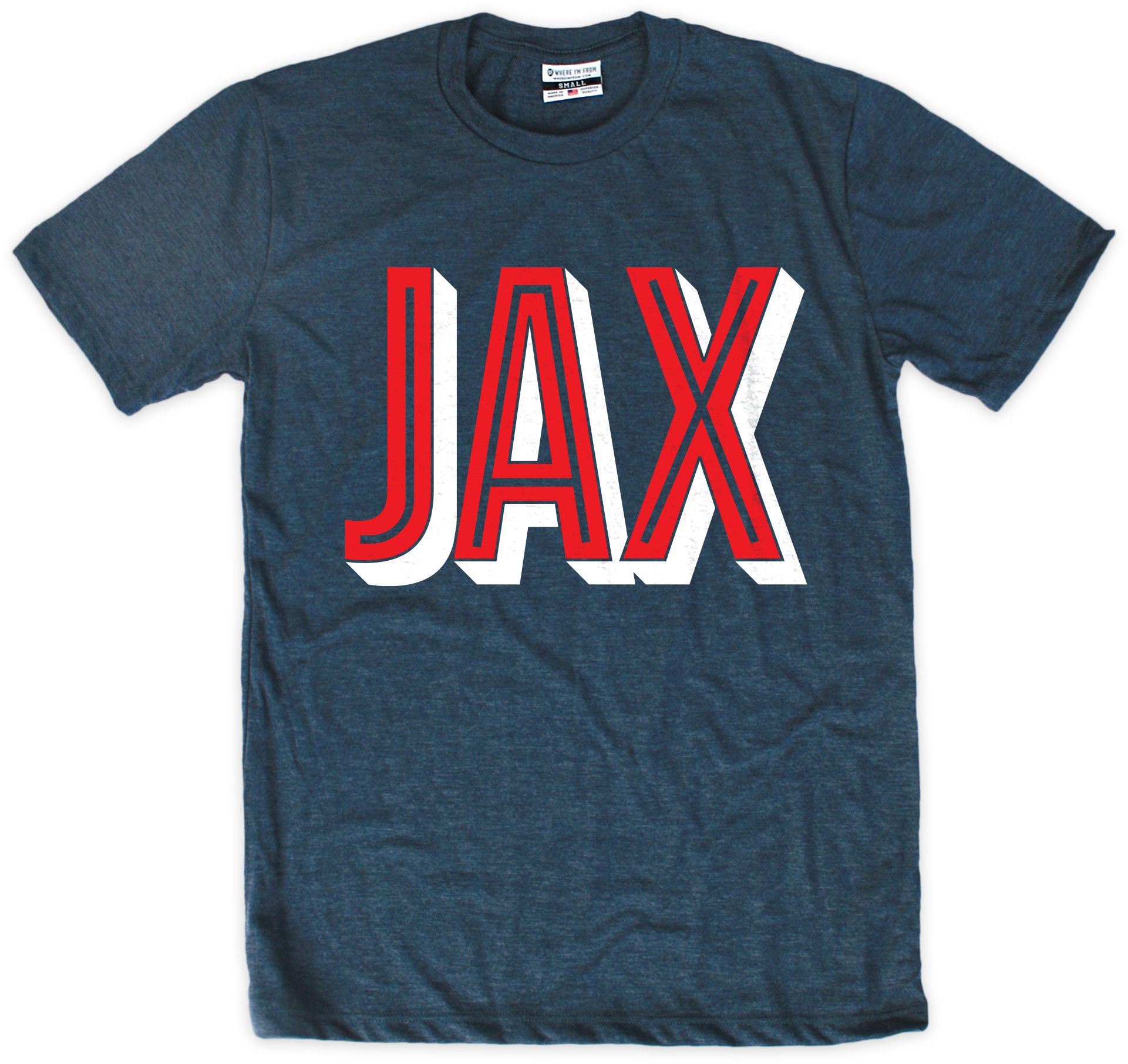 Where I'm From Men's Jacksonville Navy Area Code T-Shirt