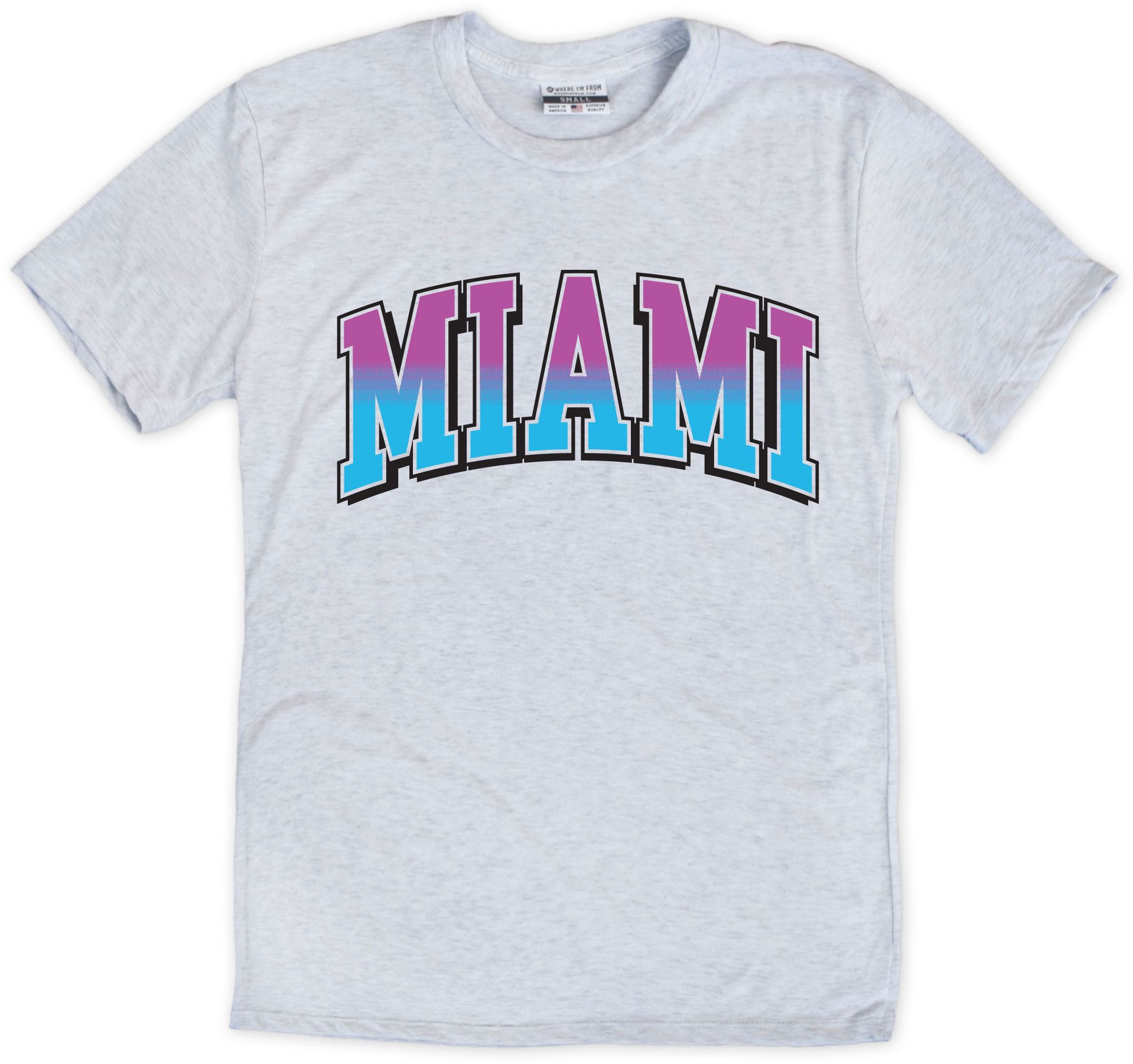 Where I'm From Men's Miami White Miami Vice Short Sleeve T-Shirt