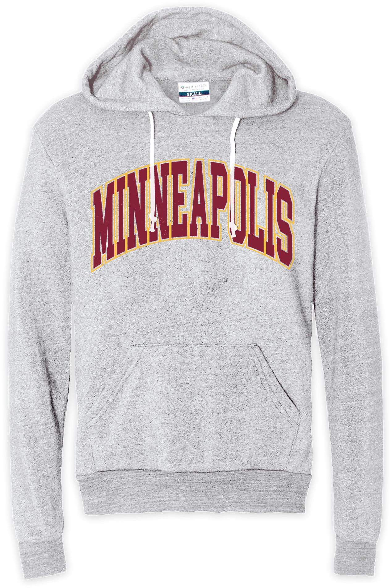 Where I'm From Men's Minnesota White Arch Pullover Hoodie
