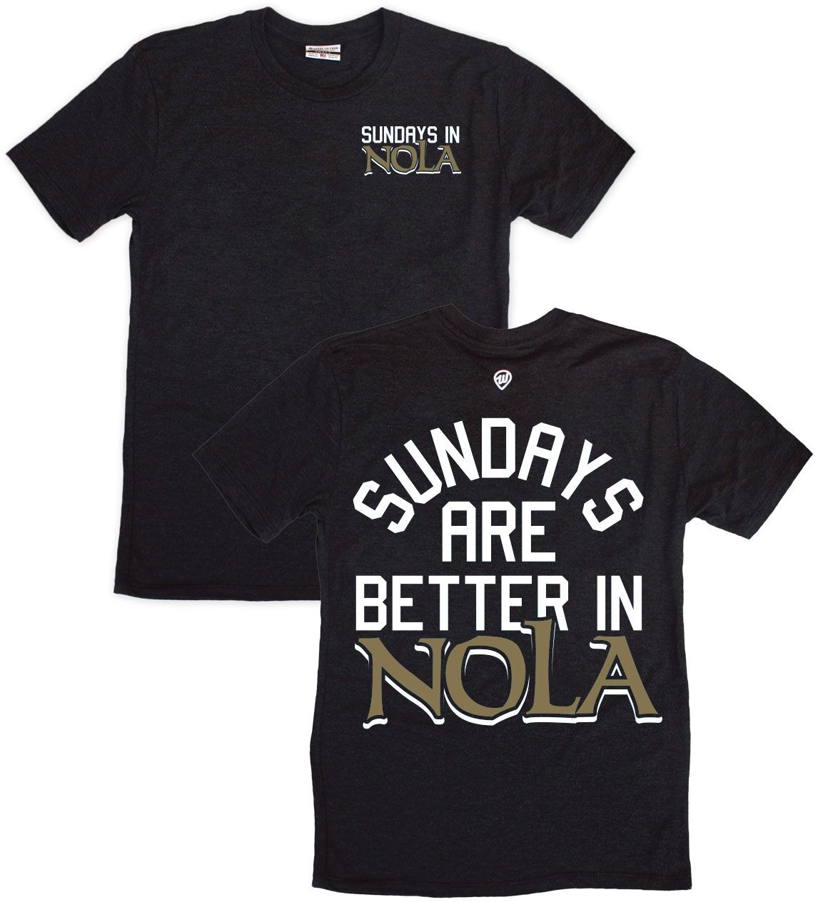 Where I'm From Men's New Orleans Black 2-Hit 'Better In' Short Sleeve T-Shirt