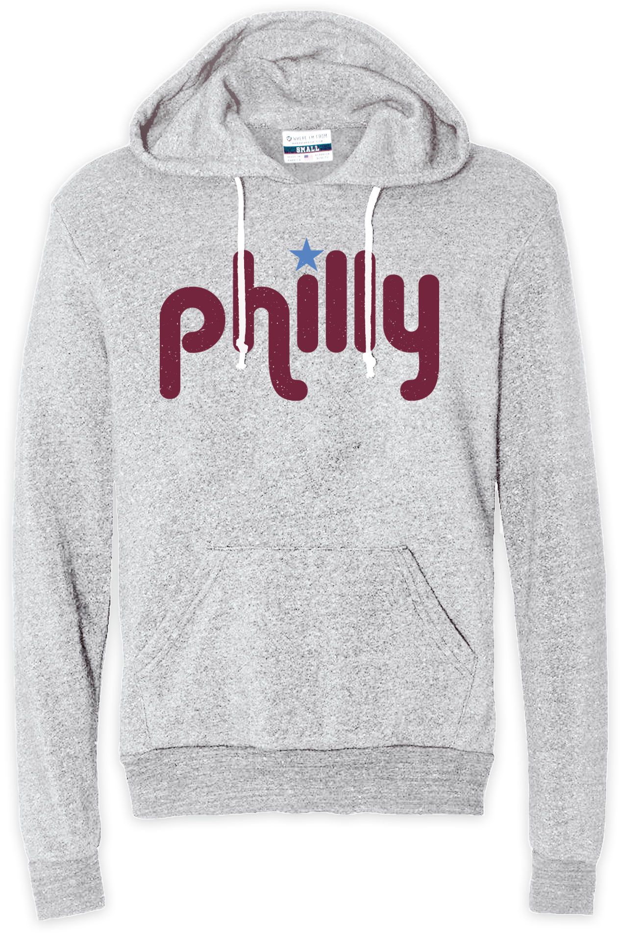 Where I'm From Men's Philadelphia White Pullover Hoodie