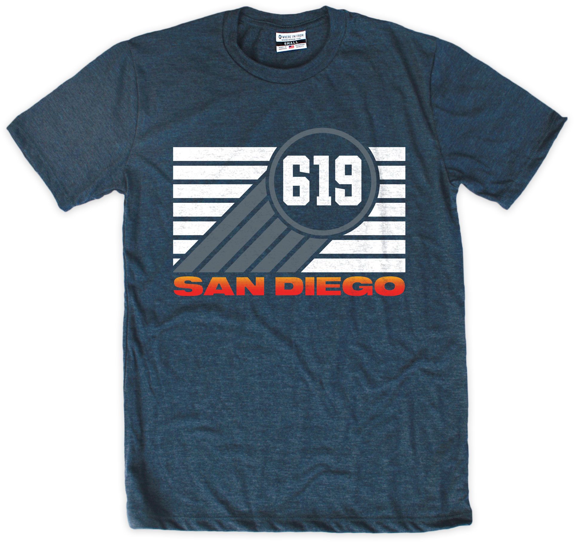 Where I'm From Men's San Diego Navy Area Code T-Shirt