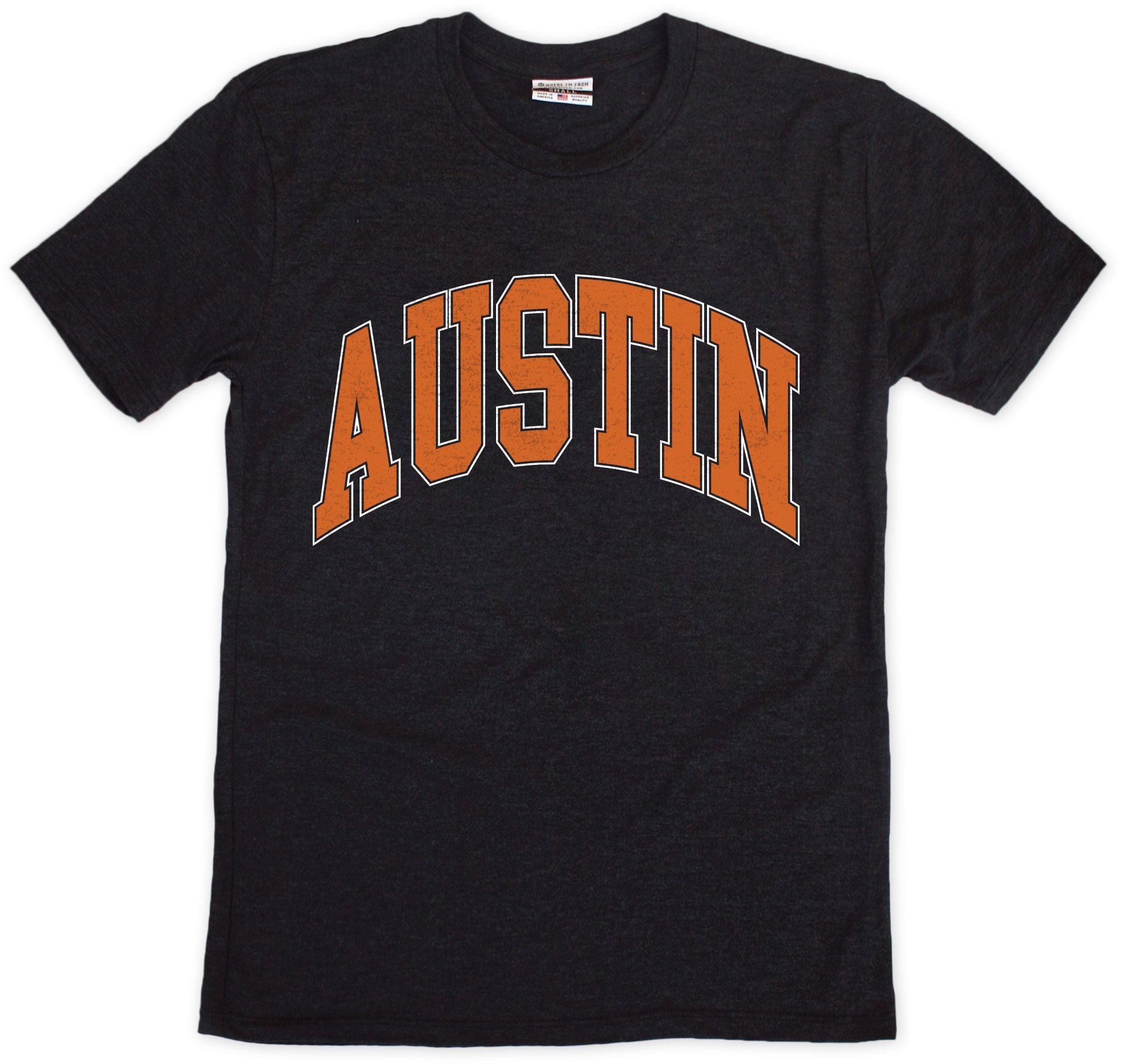 Where I'm From Men's Austin Black Arch T-Shirt