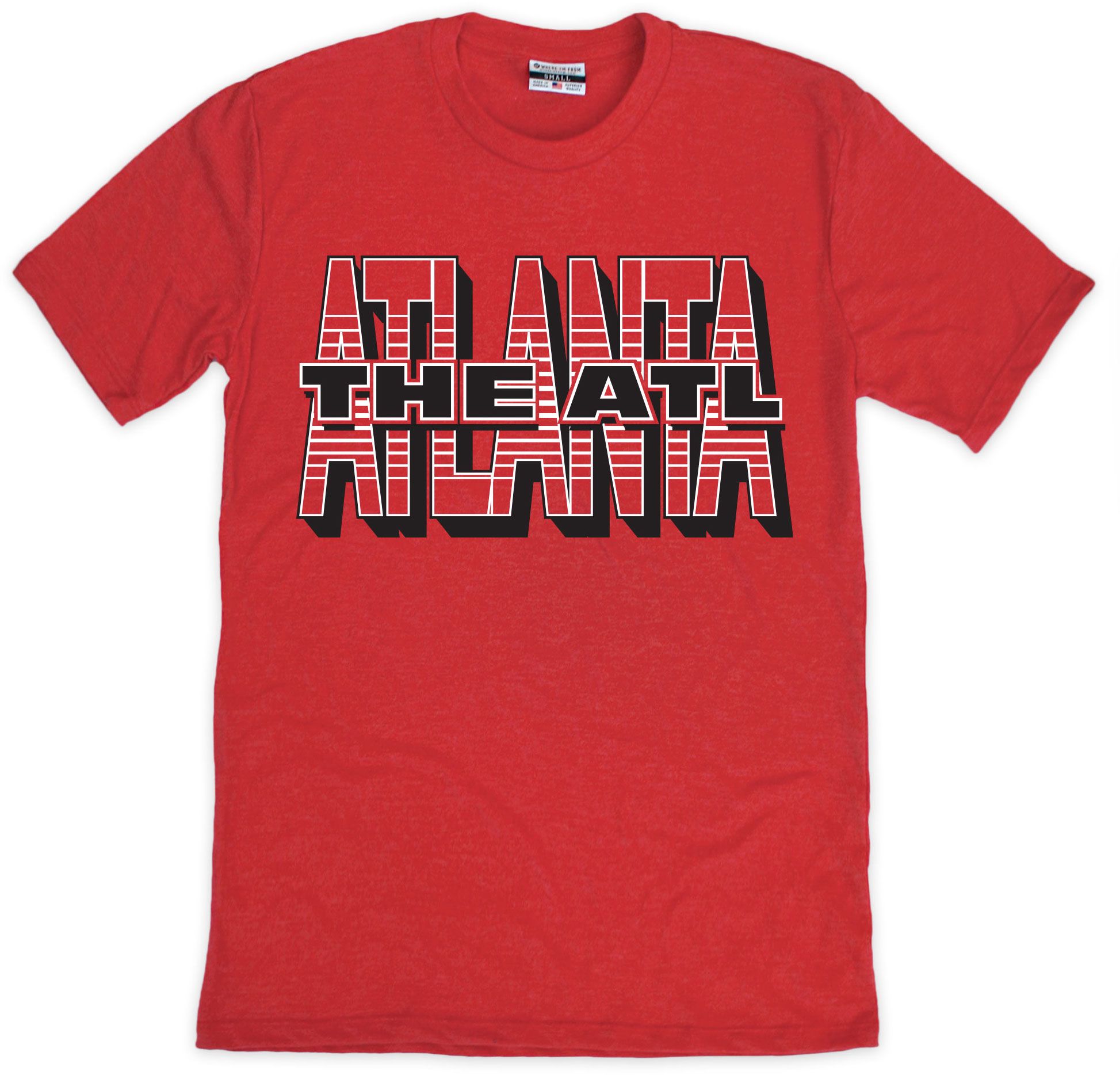 Where I'm From Men's Atlanta Red 'The ATL' Short Sleeve T-Shirt