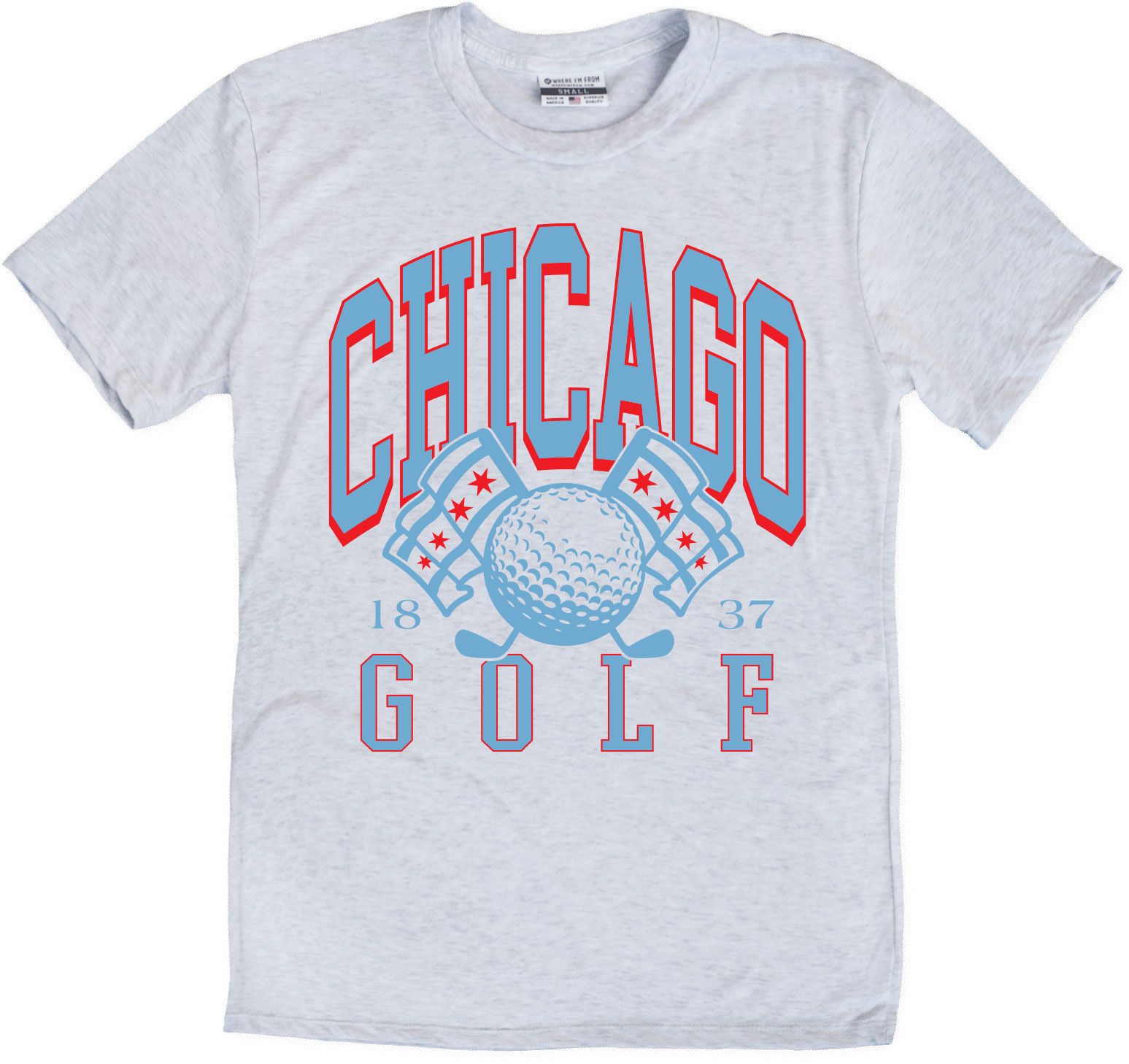 Where I'm From Unisex Chicago White Golf T-Shirt