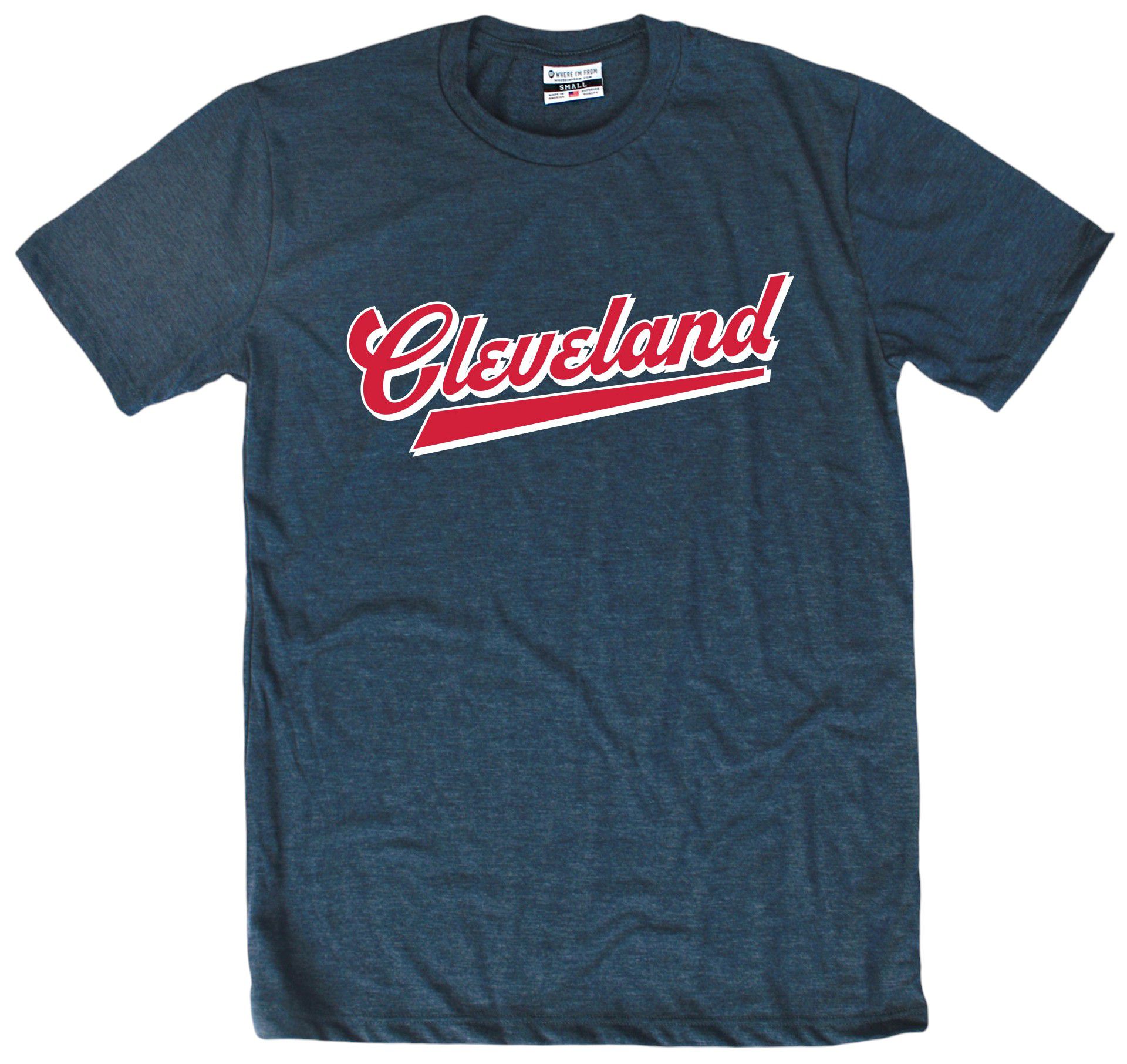 Where I'm From Adult Cleveland Navy Underline T-Shirt