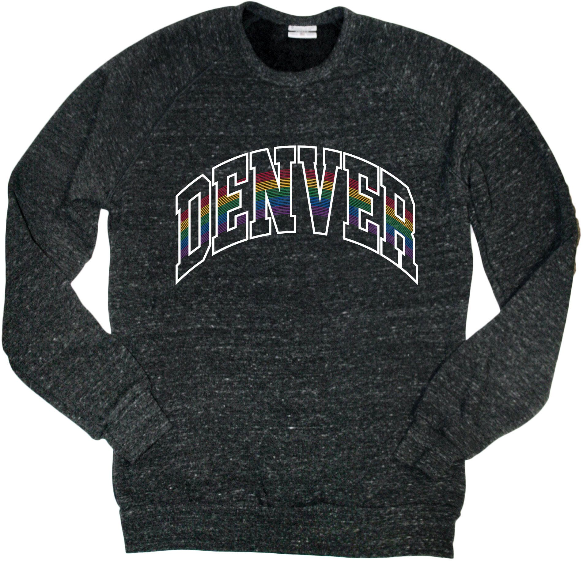 Where I'm From Adult Denver Black Arch Crewneck Sweatshirt