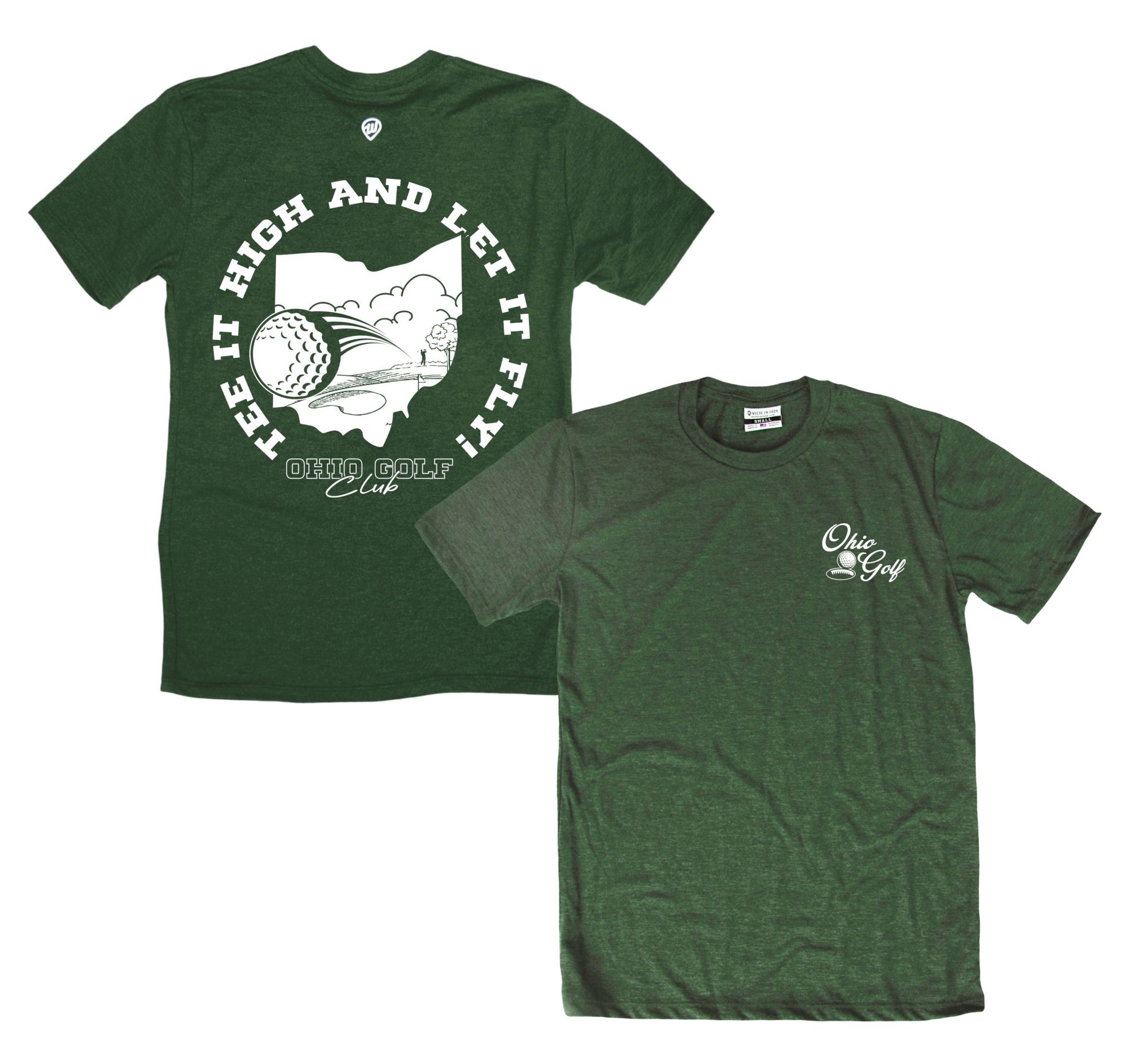 Where I'm From Adult Ohio Green Father's Day 2Sided Golf T-Shirt