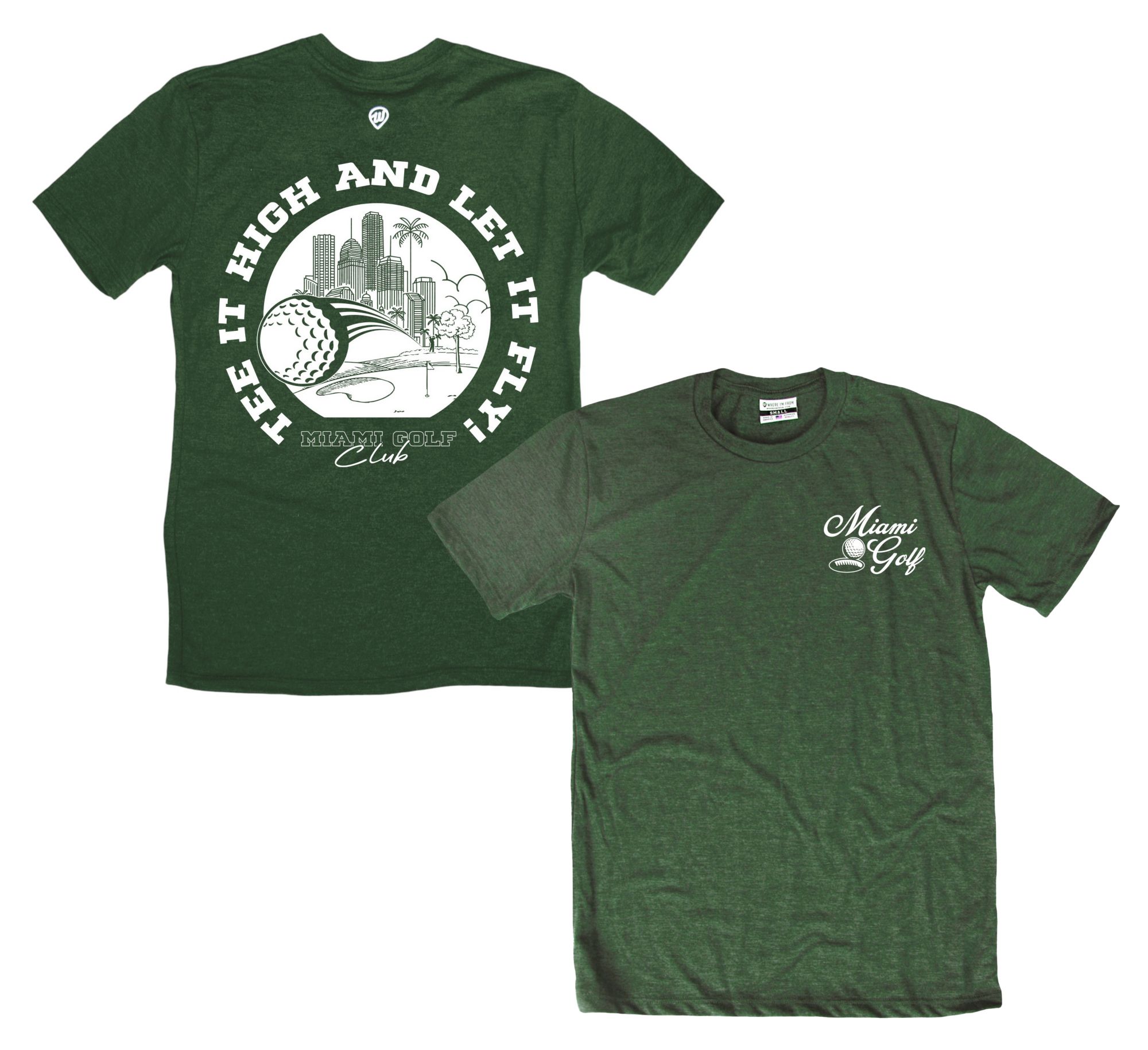 Where I'm From Adult Miami Green Father's Day 2Sided Golf T-Shirt