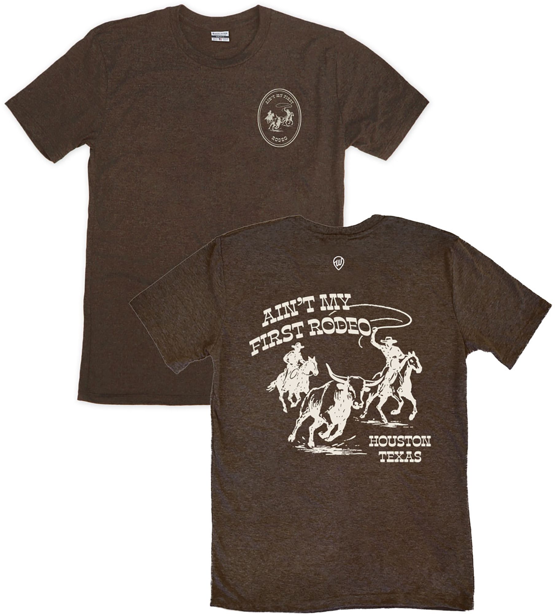 Where I'm From Houston Rodeo 2 Hit Brown T-Shirt