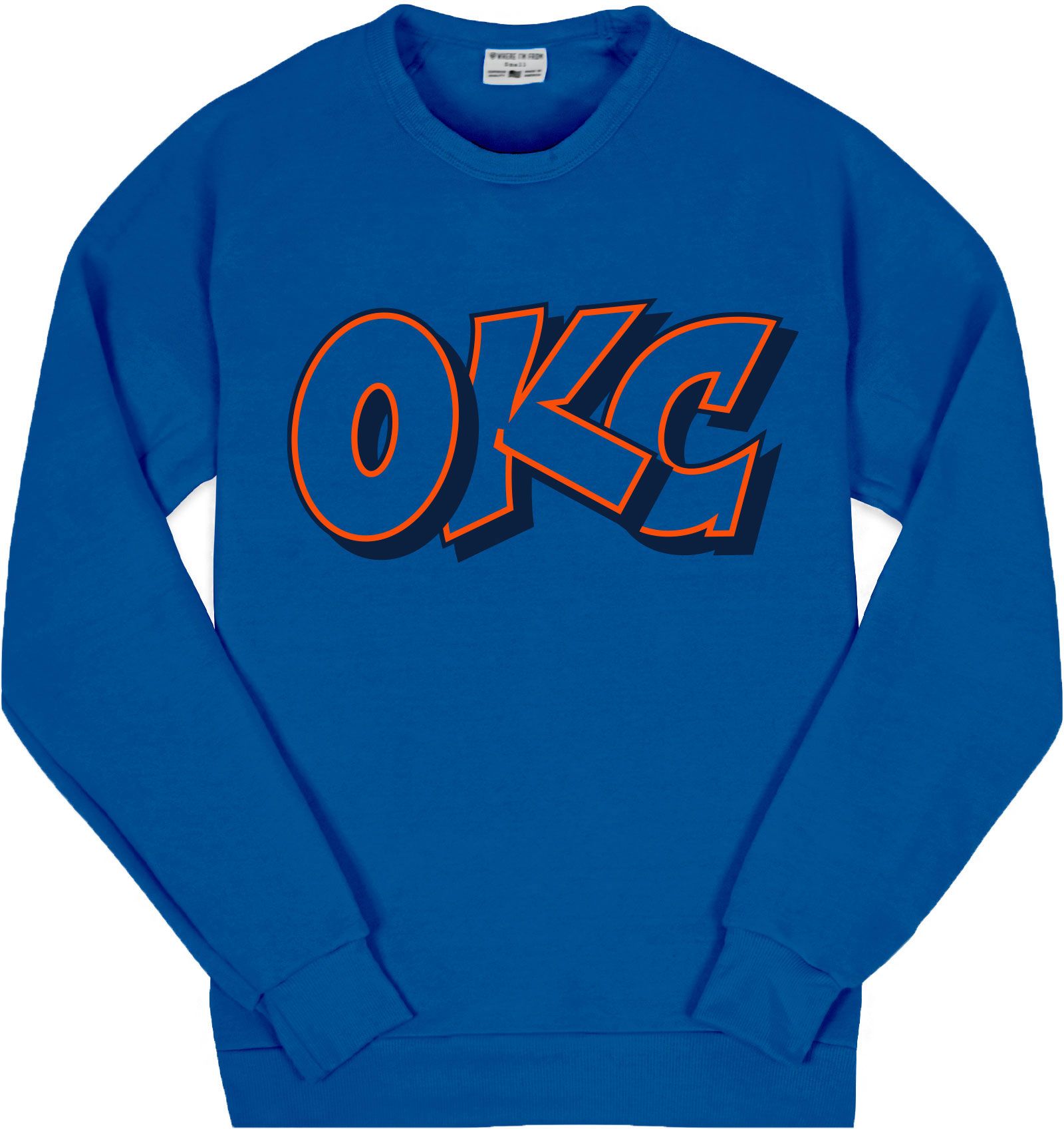 Where I'm From Adult Oklahoma City Blue Crewneck Sweatshirt
